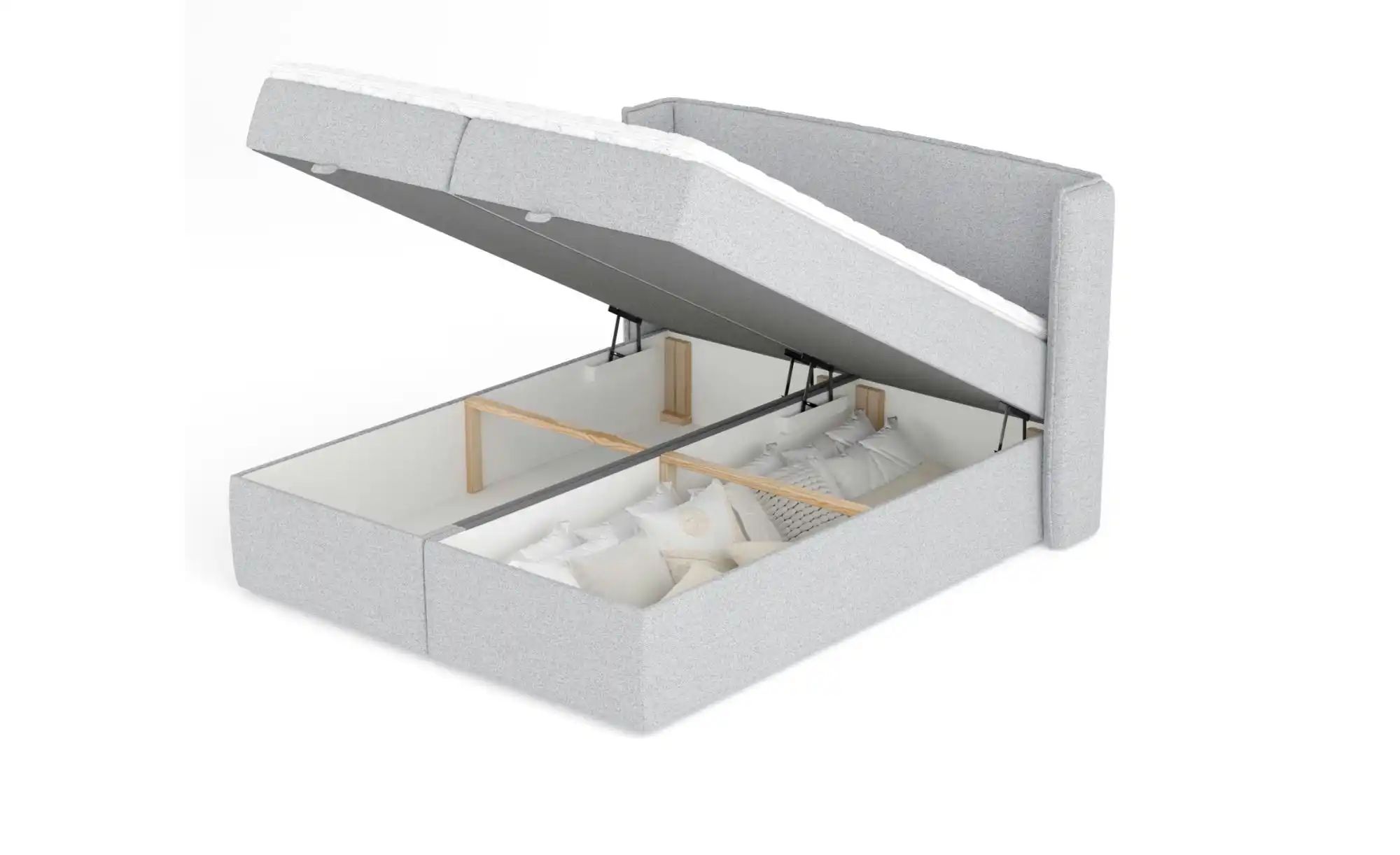 Boxspringbett mit Stauraum   ¦ grau ¦ Maße (cm): B: 178 H: 117 Betten > Kom günstig online kaufen