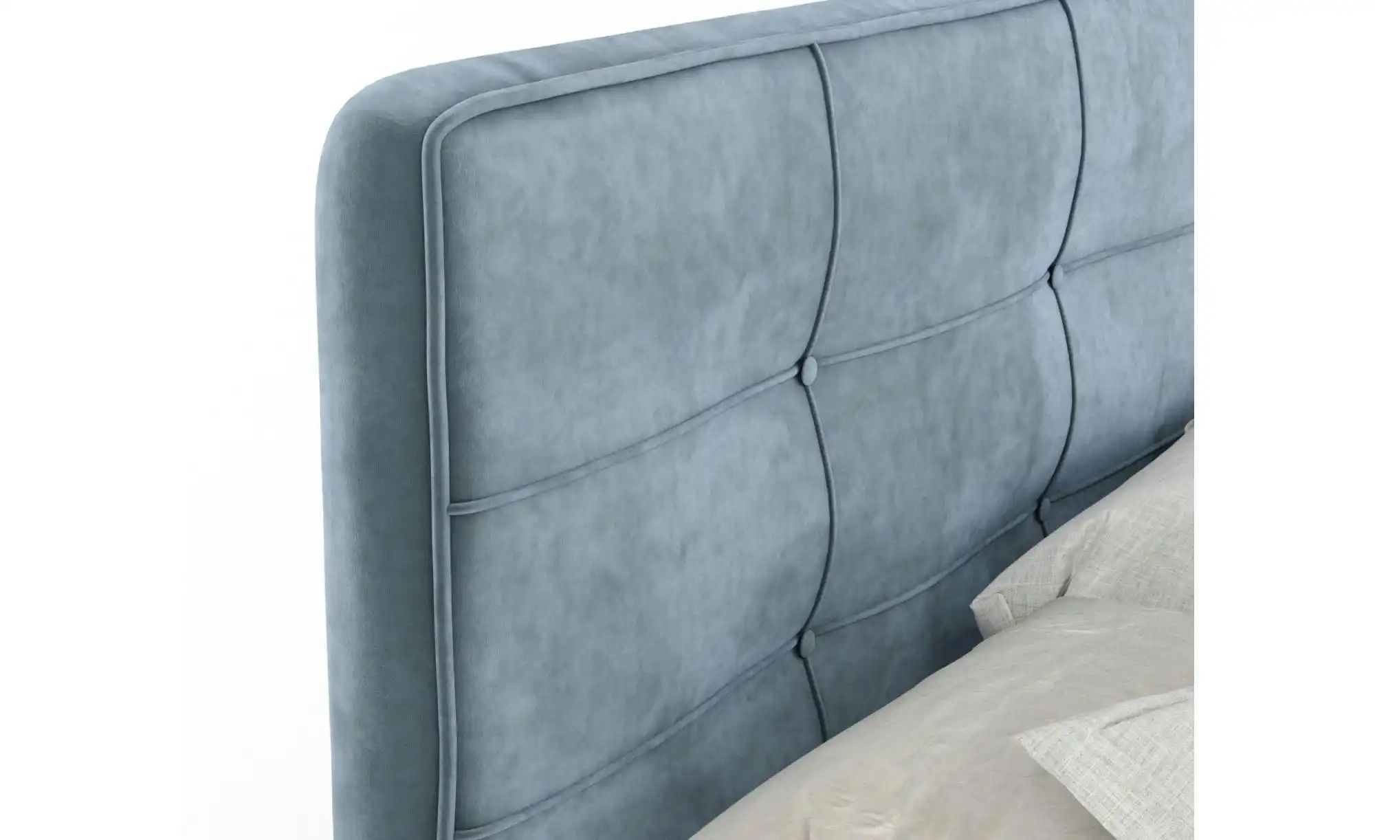 Boxspringbett mit Stauraum   ¦ blau ¦ Maße (cm): B: 184 H: 118 Betten > Kom günstig online kaufen