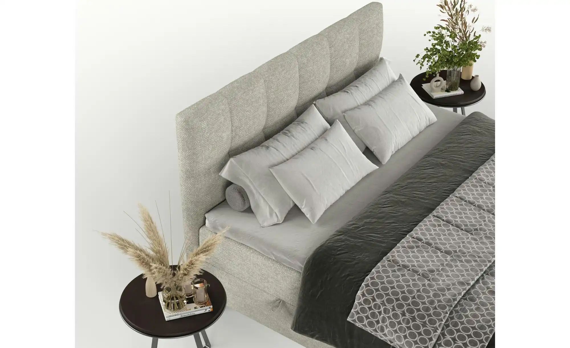 Boxspringbett mit Stauraum   ¦ beige ¦ Maße (cm): B: 142 H: 110 Betten > Ko günstig online kaufen