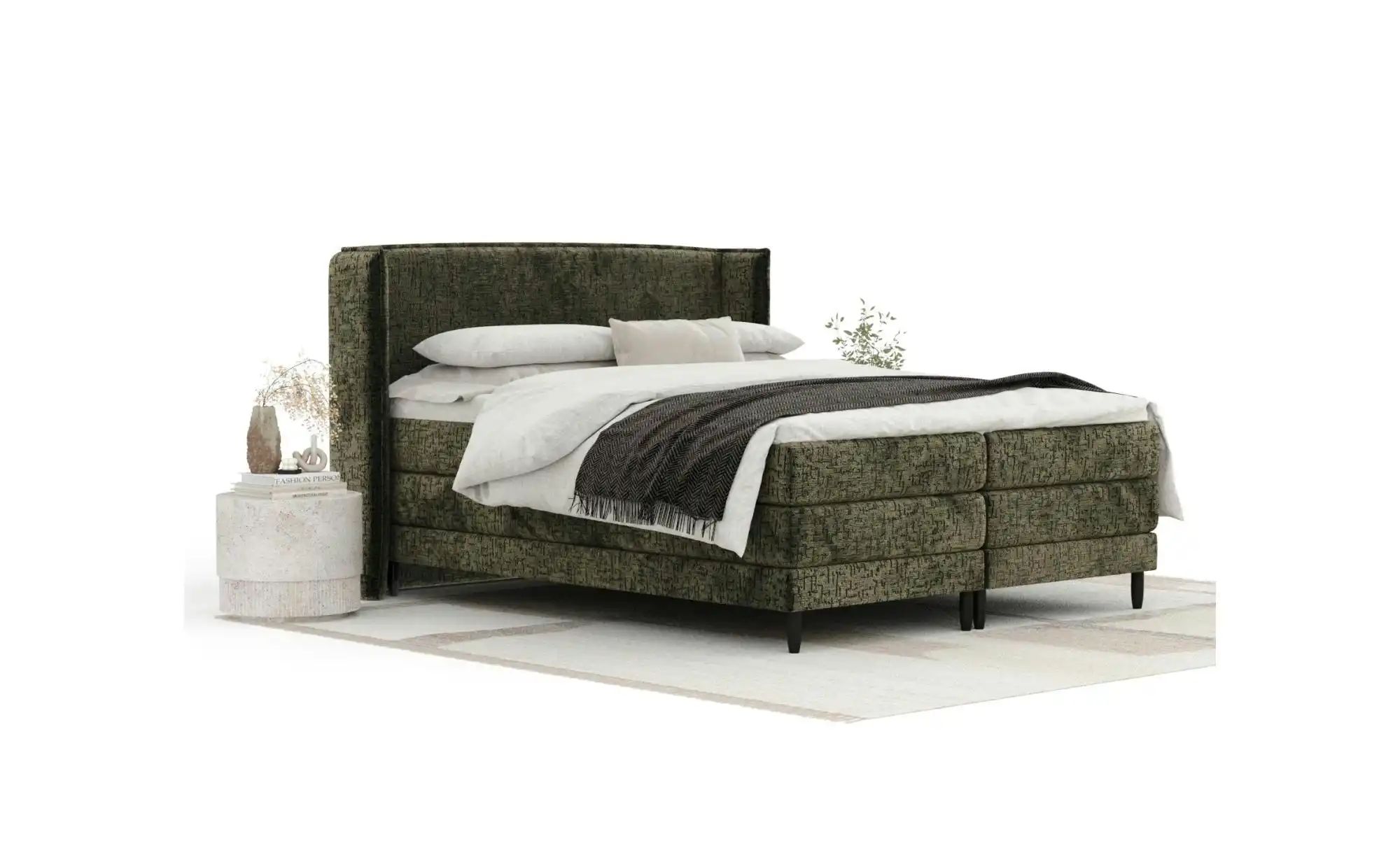 Boxspringbett   ¦ grün ¦ Maße (cm): B: 178 H: 117 Betten > Komfortbetten - günstig online kaufen