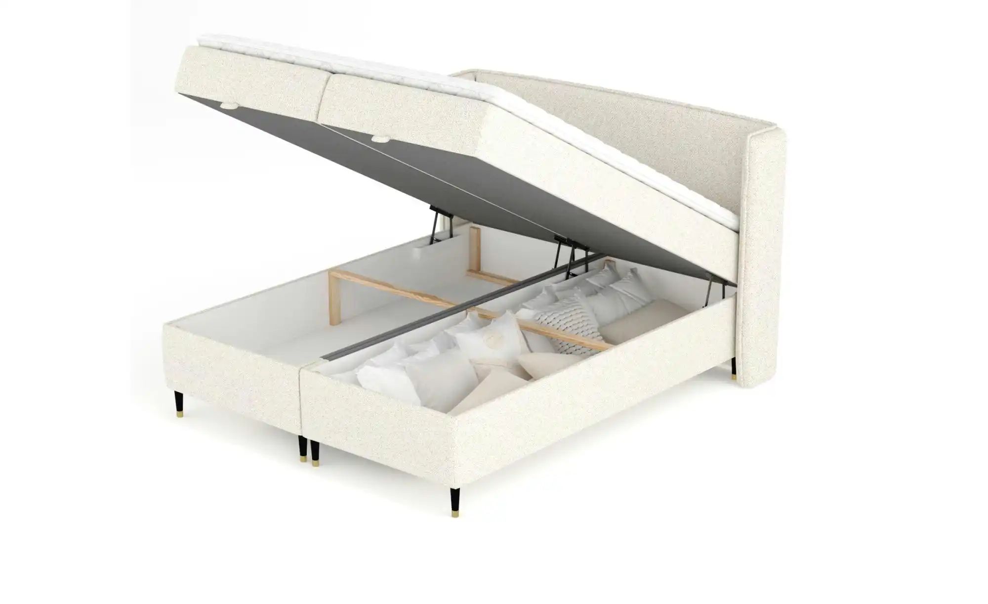 Boxspringbett mit Stauraum   ¦ creme ¦ Maße (cm): B: 178 H: 117 Betten > Ko günstig online kaufen