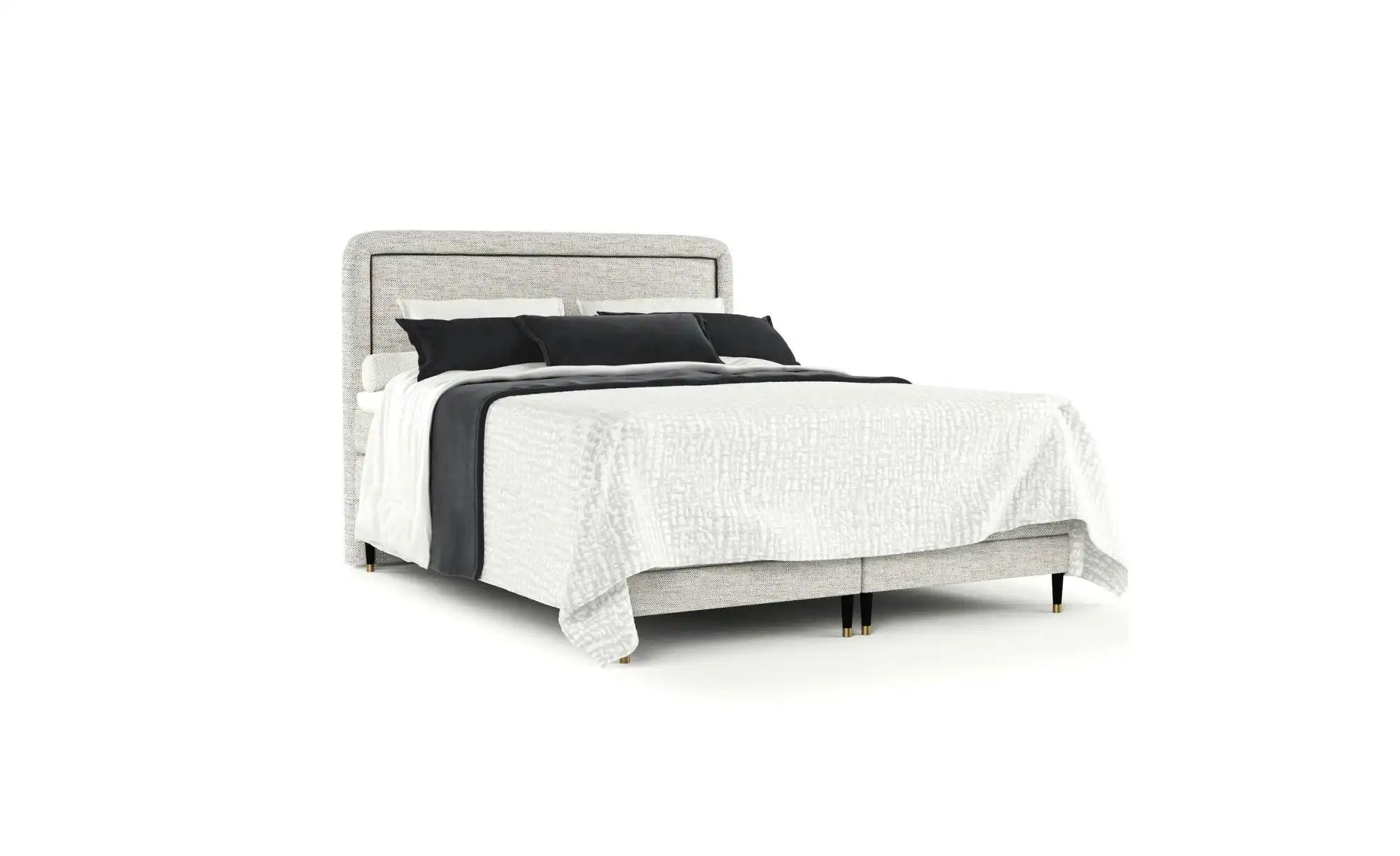 Boxspringbett   ¦ grau ¦ Maße (cm): B: 143 H: 122 Betten > Komfortbetten - günstig online kaufen