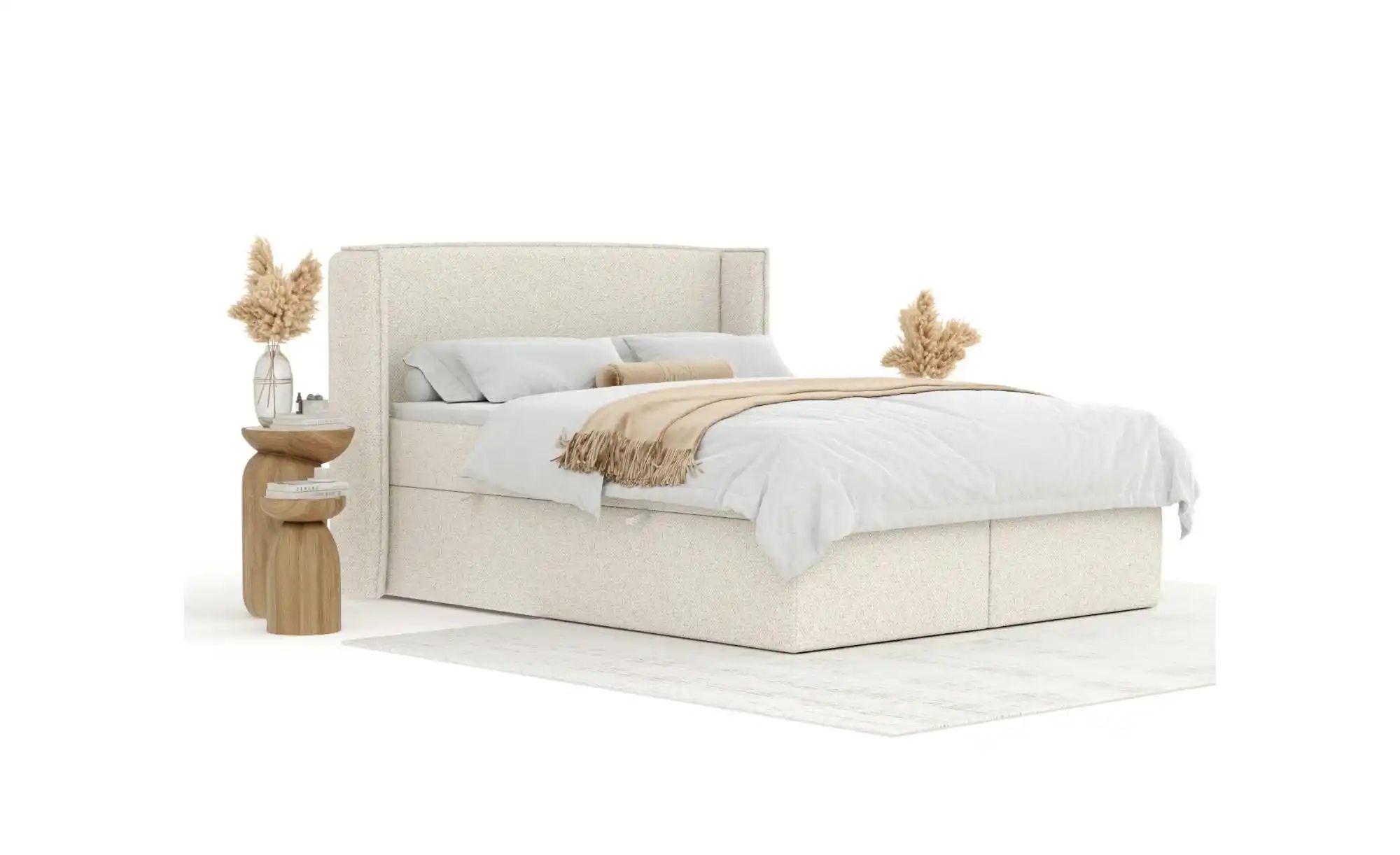 Boxspringbett mit Stauraum   ¦ beige ¦ Maße (cm): B: 198 H: 117 Betten > Ko günstig online kaufen