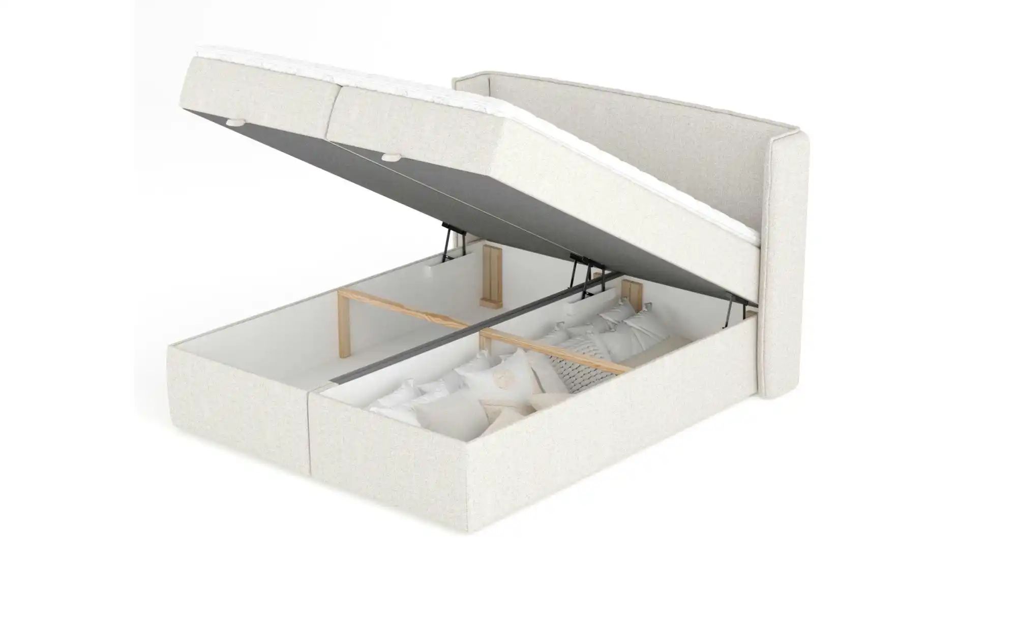 Boxspringbett mit Stauraum   ¦ beige ¦ Maße (cm): B: 178 H: 117 Betten > Ko günstig online kaufen