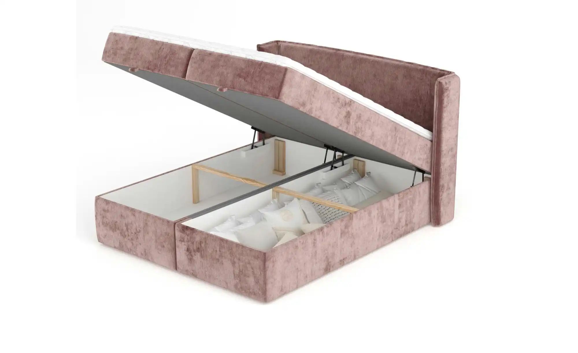 Boxspringbett mit Stauraum   ¦ rosa/pink ¦ Maße (cm): B: 198 H: 117 Betten günstig online kaufen