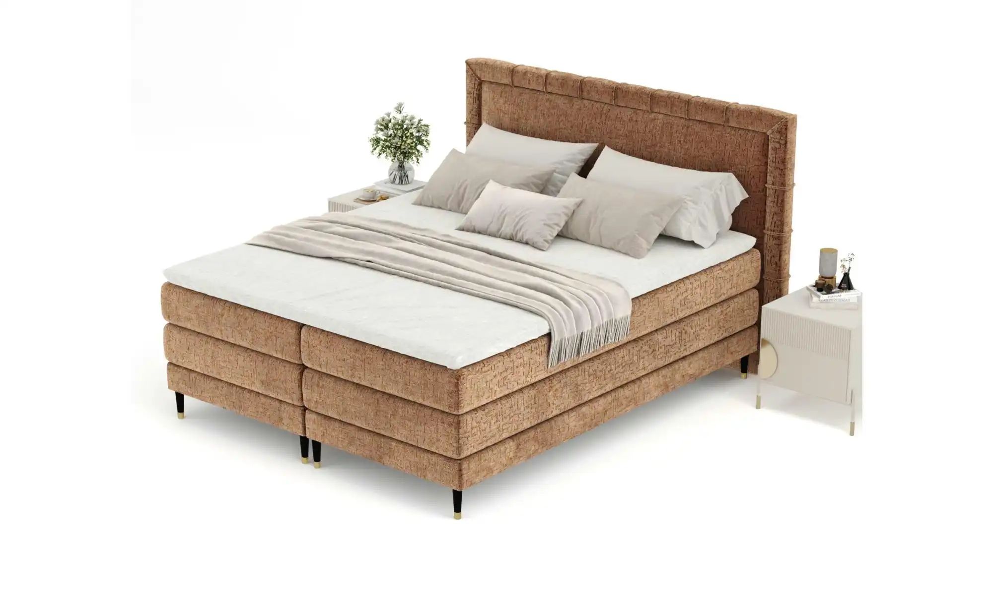 Boxspringbett   ¦ orange ¦ Maße (cm): B: 167 H: 123 Betten > Komfortbetten günstig online kaufen