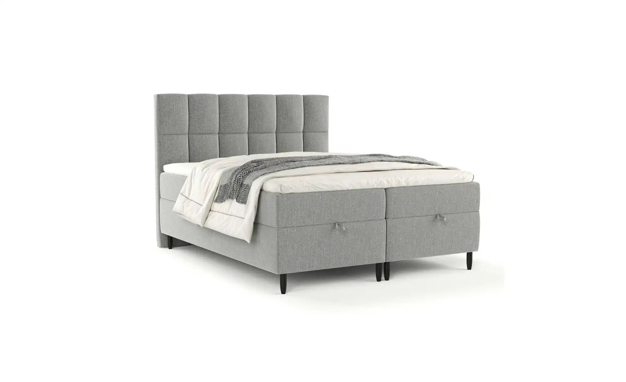 Boxspringbett mit Stauraum   ¦ grau ¦ Maße (cm): B: 202 H: 125 Betten > Kom günstig online kaufen