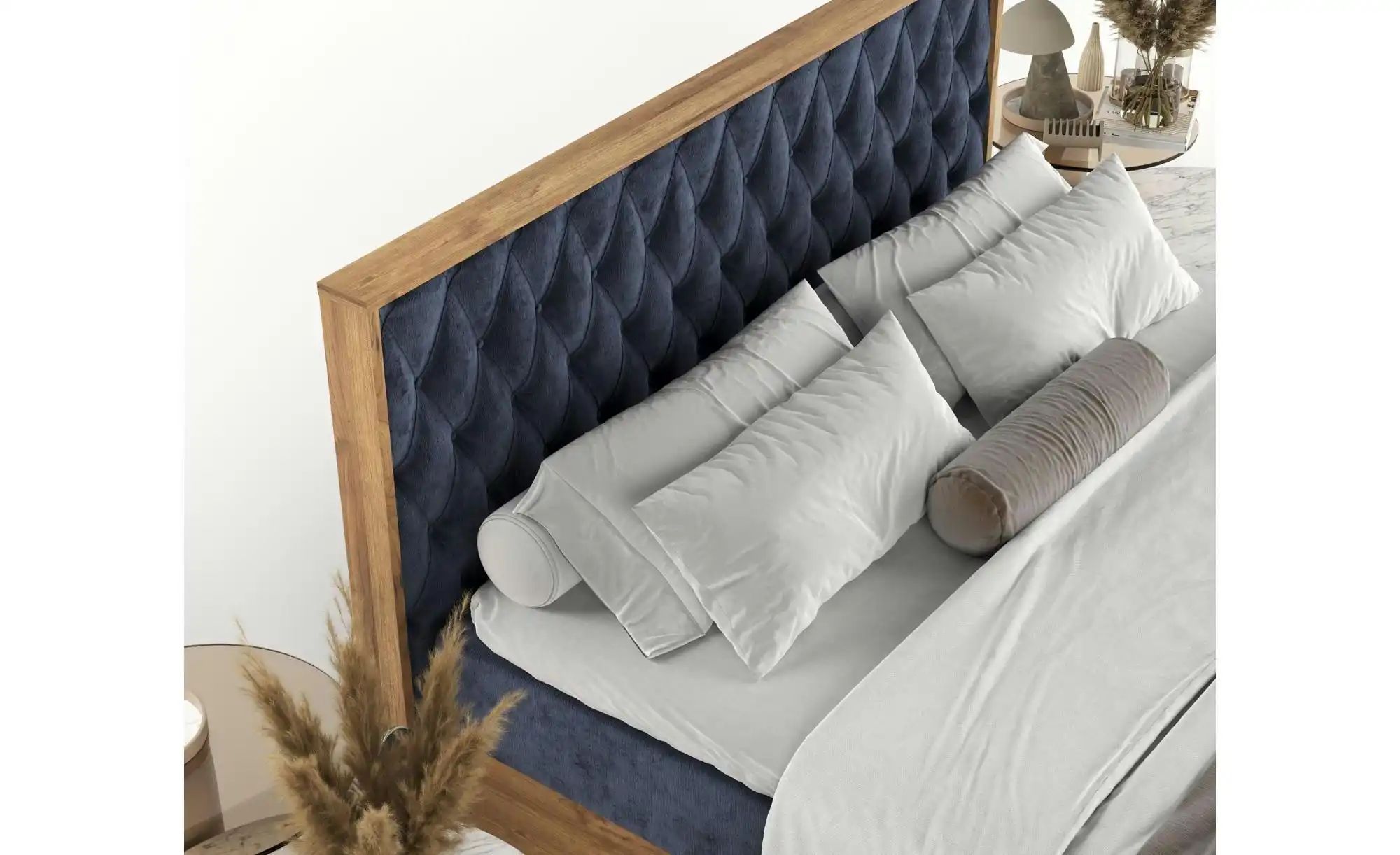 Boxspringbett mit Stauraum   ¦ blau ¦ Maße (cm): B: 169 H: 105 Betten > Box günstig online kaufen