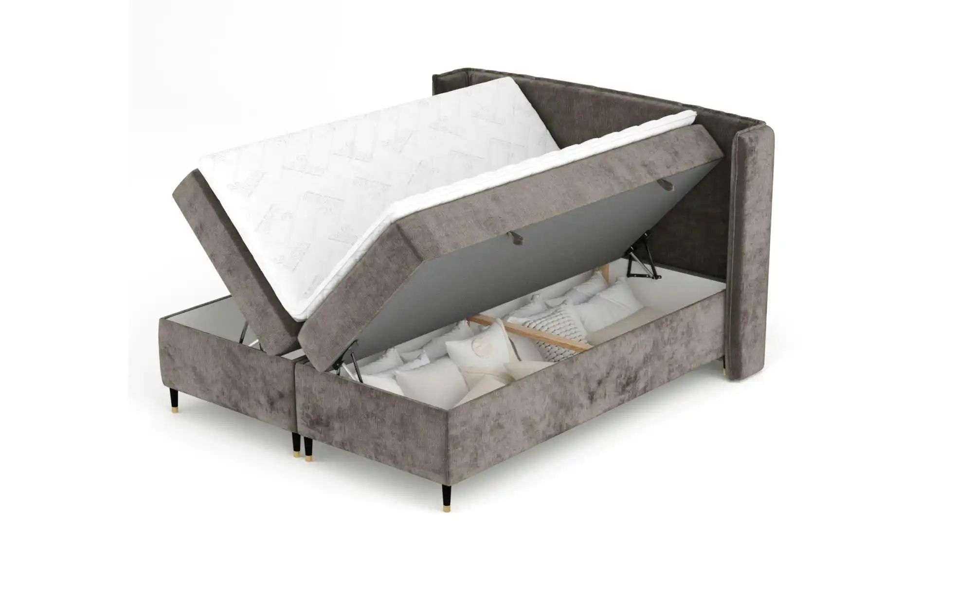 Boxspringbett mit Stauraum   ¦ braun ¦ Maße (cm): B: 158 H: 117 Betten > Ko günstig online kaufen