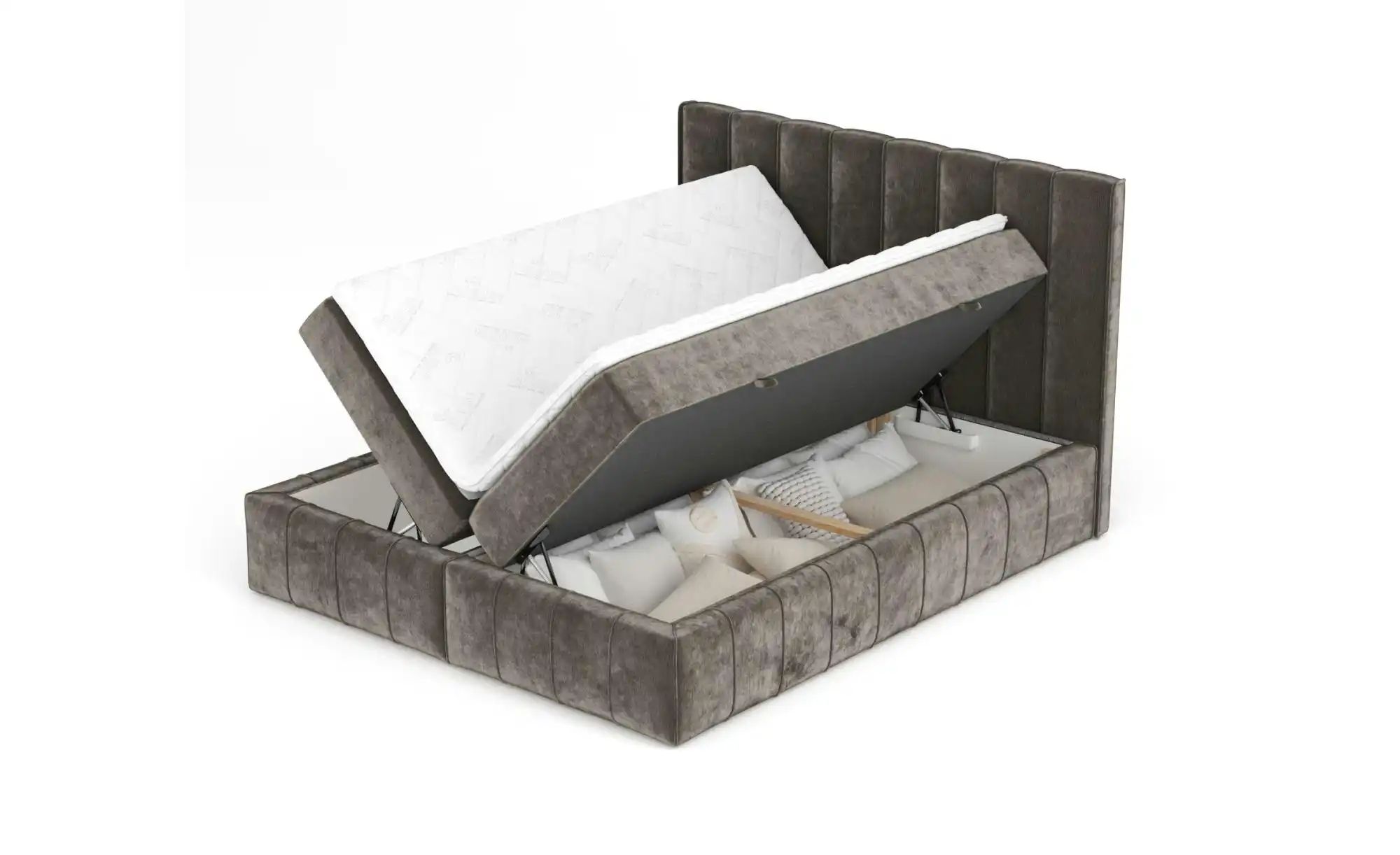 Boxspringbett mit Stauraum   ¦ braun ¦ Maße (cm): B: 185 H: 124 Betten > Ko günstig online kaufen