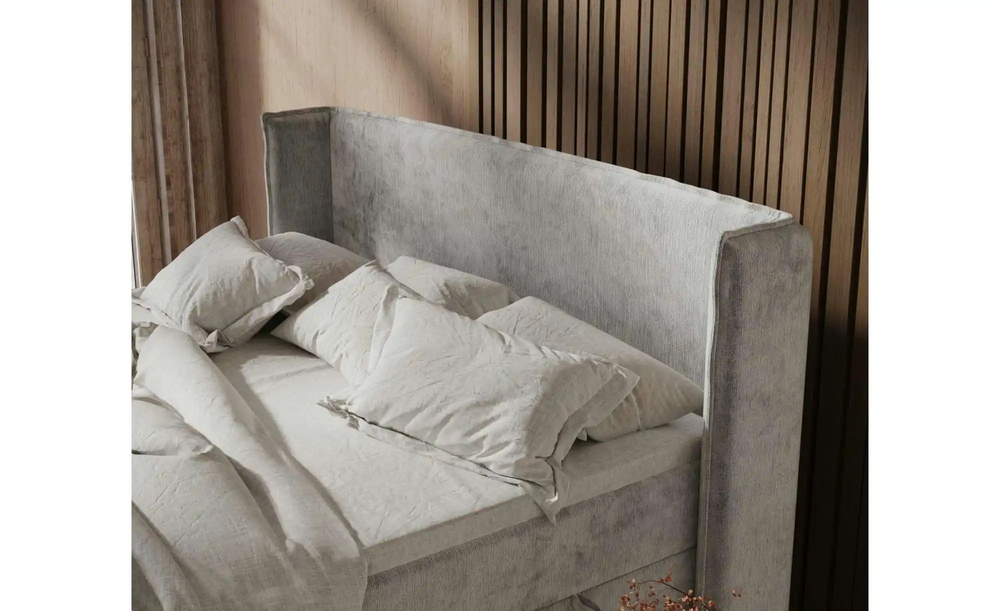 Boxspringbett mit Stauraum   ¦ grau ¦ Maße (cm): B: 158 H: 117 Betten > Kom günstig online kaufen