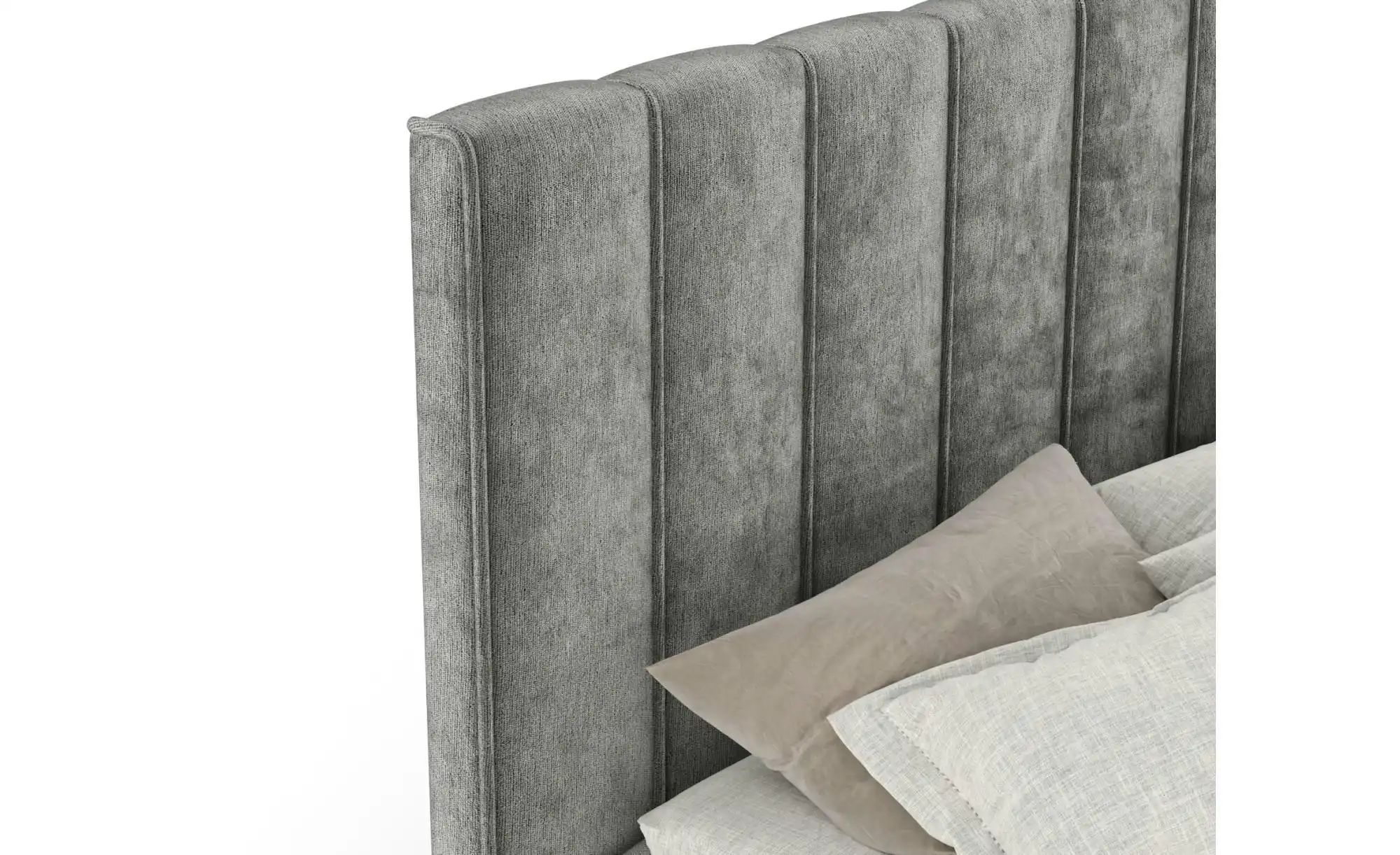 Boxspringbett mit Stauraum   ¦ grau ¦ Maße (cm): B: 165 H: 124 Betten > Kom günstig online kaufen