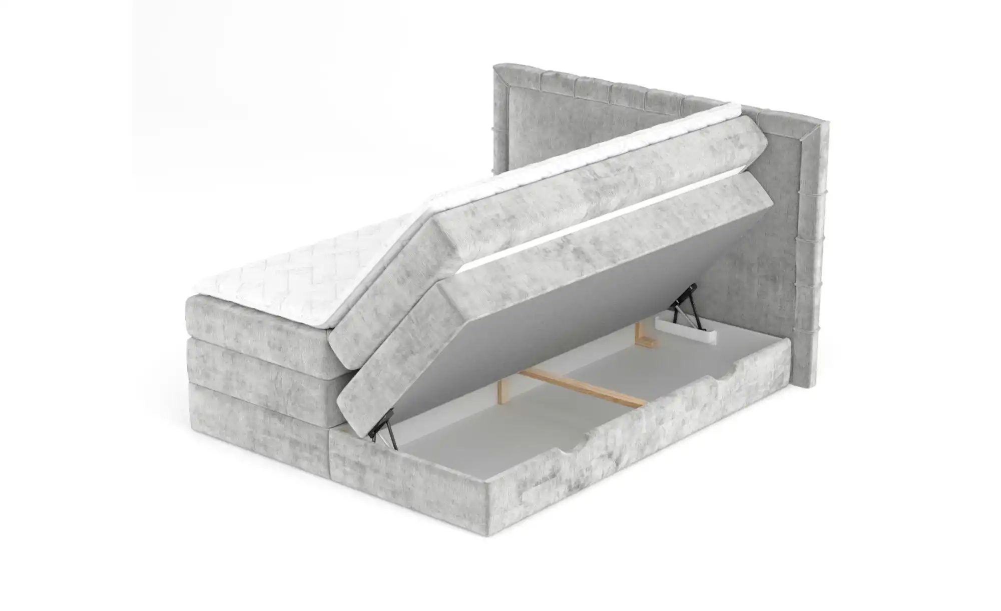Boxspringbett mit Stauraum   ¦ grau ¦ Maße (cm): B: 187 H: 123 Betten > Kom günstig online kaufen