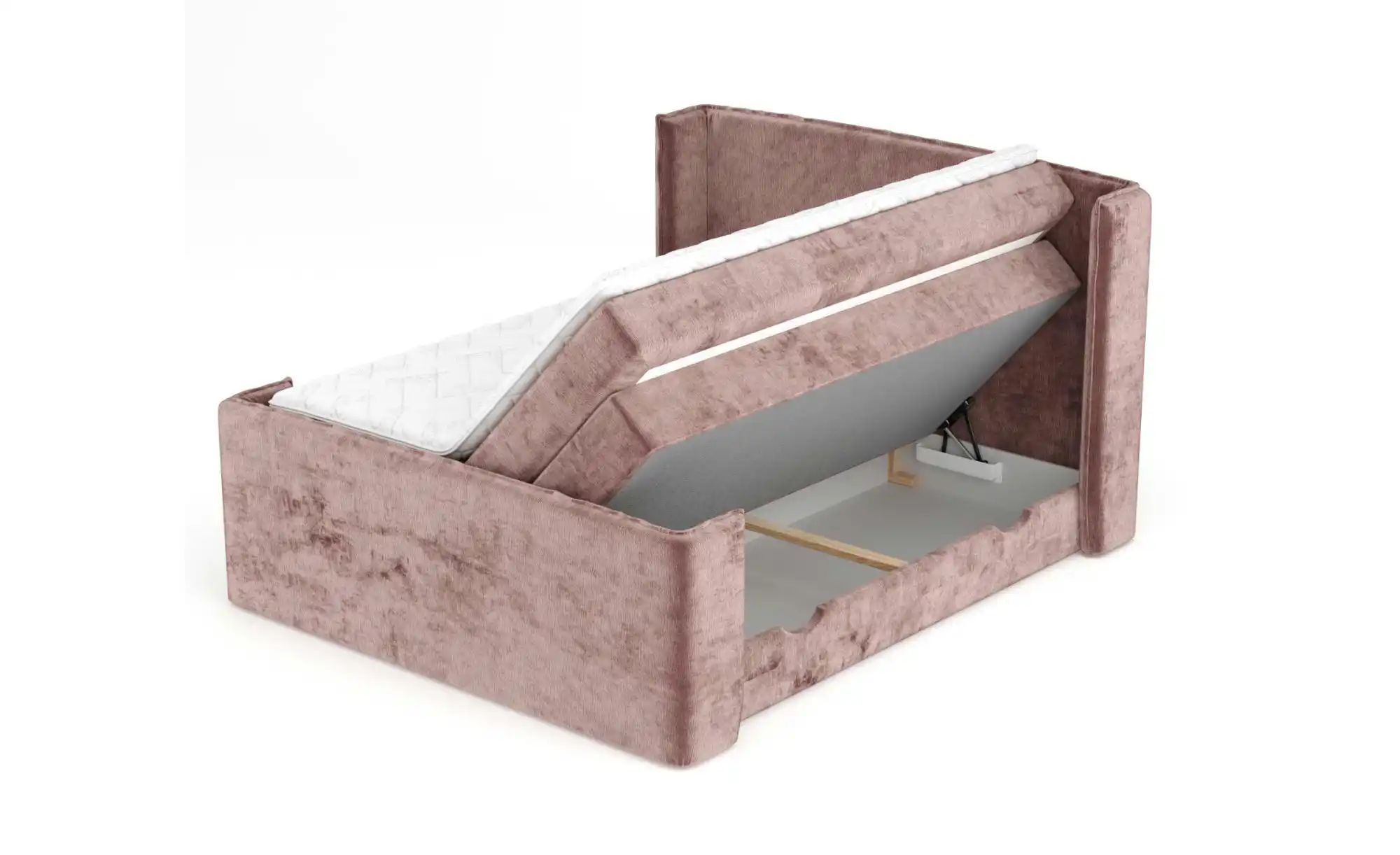Boxspringbett mit Stauraum   ¦ rosa/pink ¦ Maße (cm): B: 218 H: 117 Betten günstig online kaufen