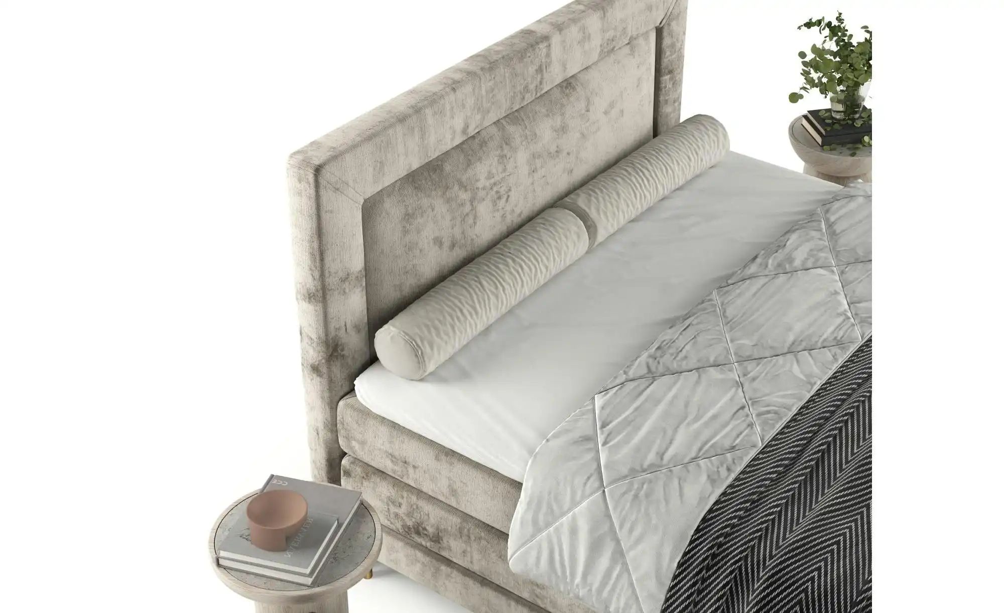 Boxspringbett   ¦ beige ¦ Maße (cm): B: 162 H: 123 Betten > Komfortbetten - günstig online kaufen