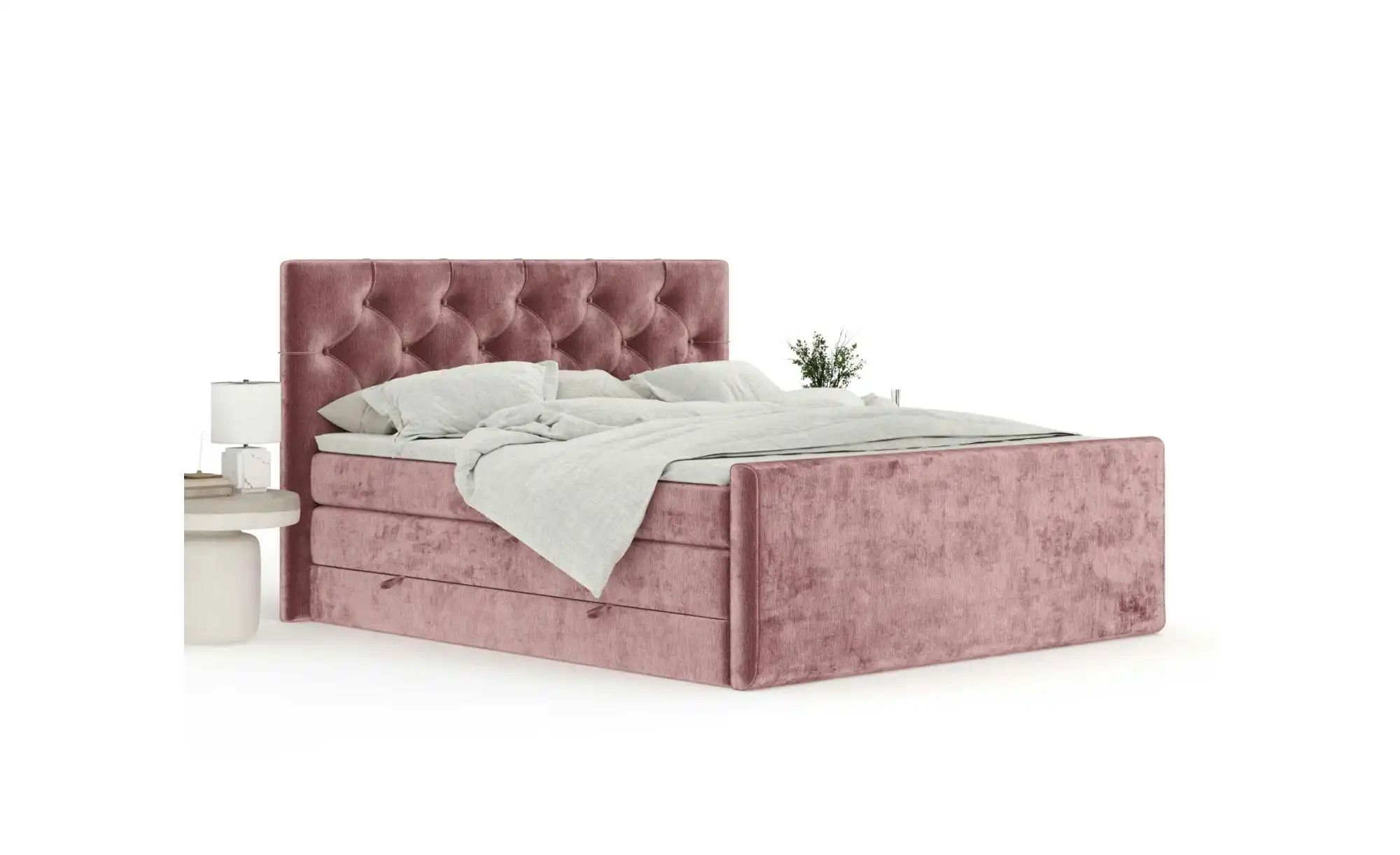 Boxspringbett mit Stauraum   ¦ rosa/pink ¦ Maße (cm): B: 202 H: 118 Betten günstig online kaufen