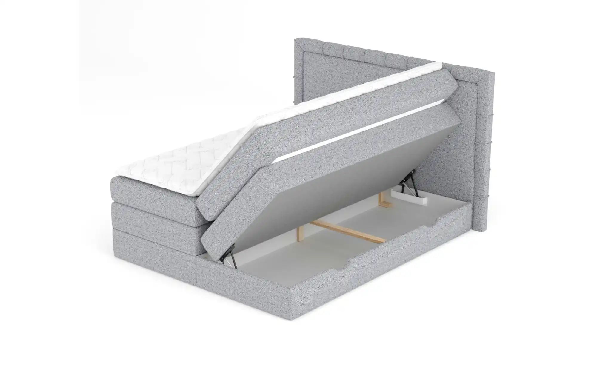 Boxspringbett mit Stauraum   ¦ grau ¦ Maße (cm): B: 207 H: 123 Betten > Kom günstig online kaufen