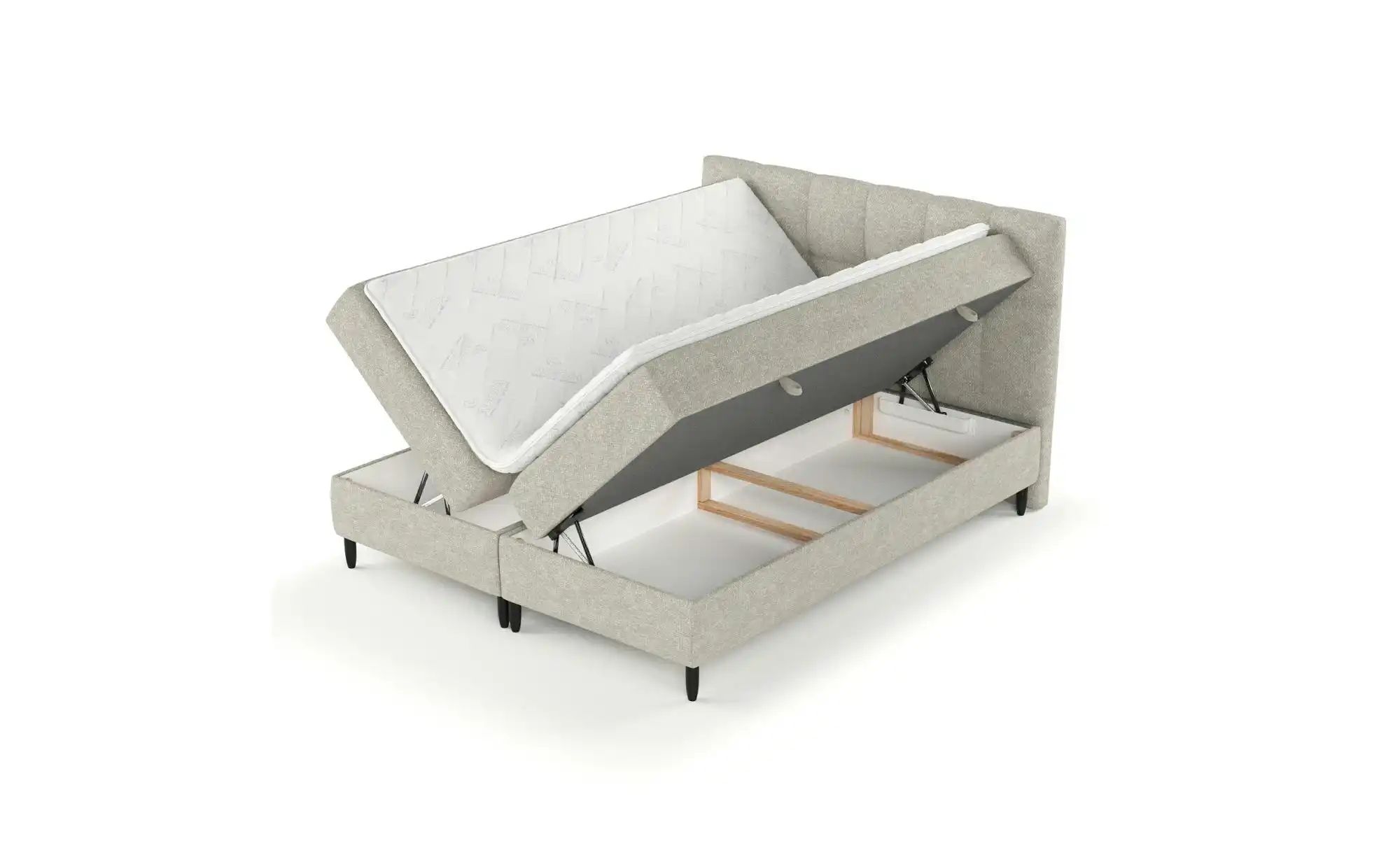 Boxspringbett mit Stauraum   ¦ beige ¦ Maße (cm): B: 142 H: 110 Betten > Ko günstig online kaufen