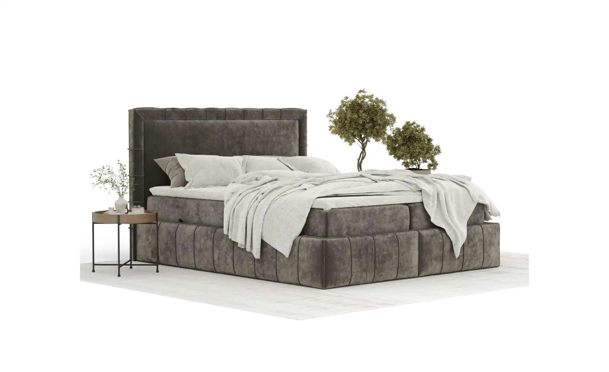 Boxspringbett mit Stauraum   ¦ braun ¦ Maße (cm): B: 167 H: 123 Betten > Ko günstig online kaufen