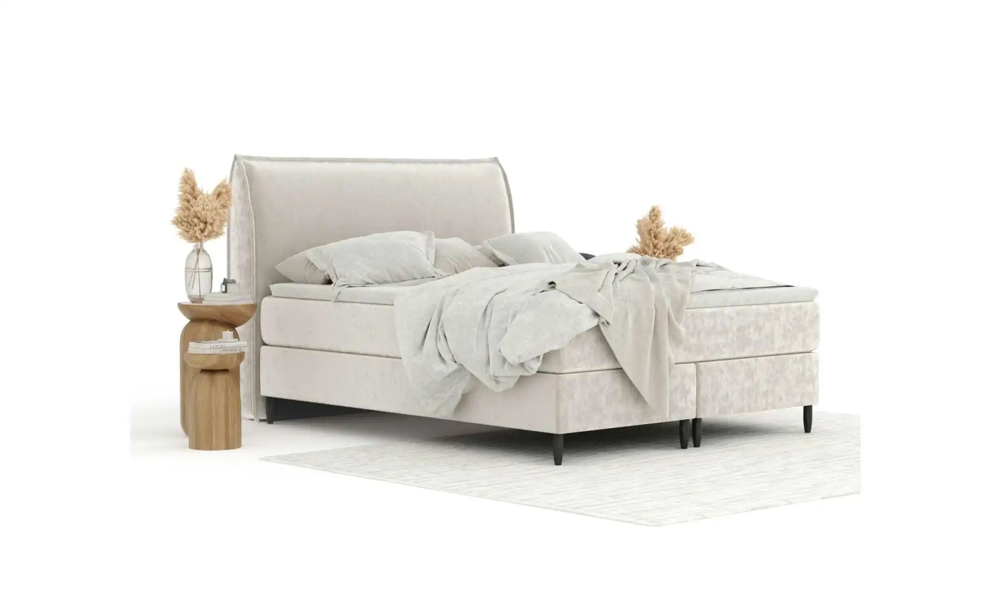 Boxspringbett   ¦ beige ¦ Maße (cm): B: 151 H: 125 Betten > Komfortbetten - günstig online kaufen
