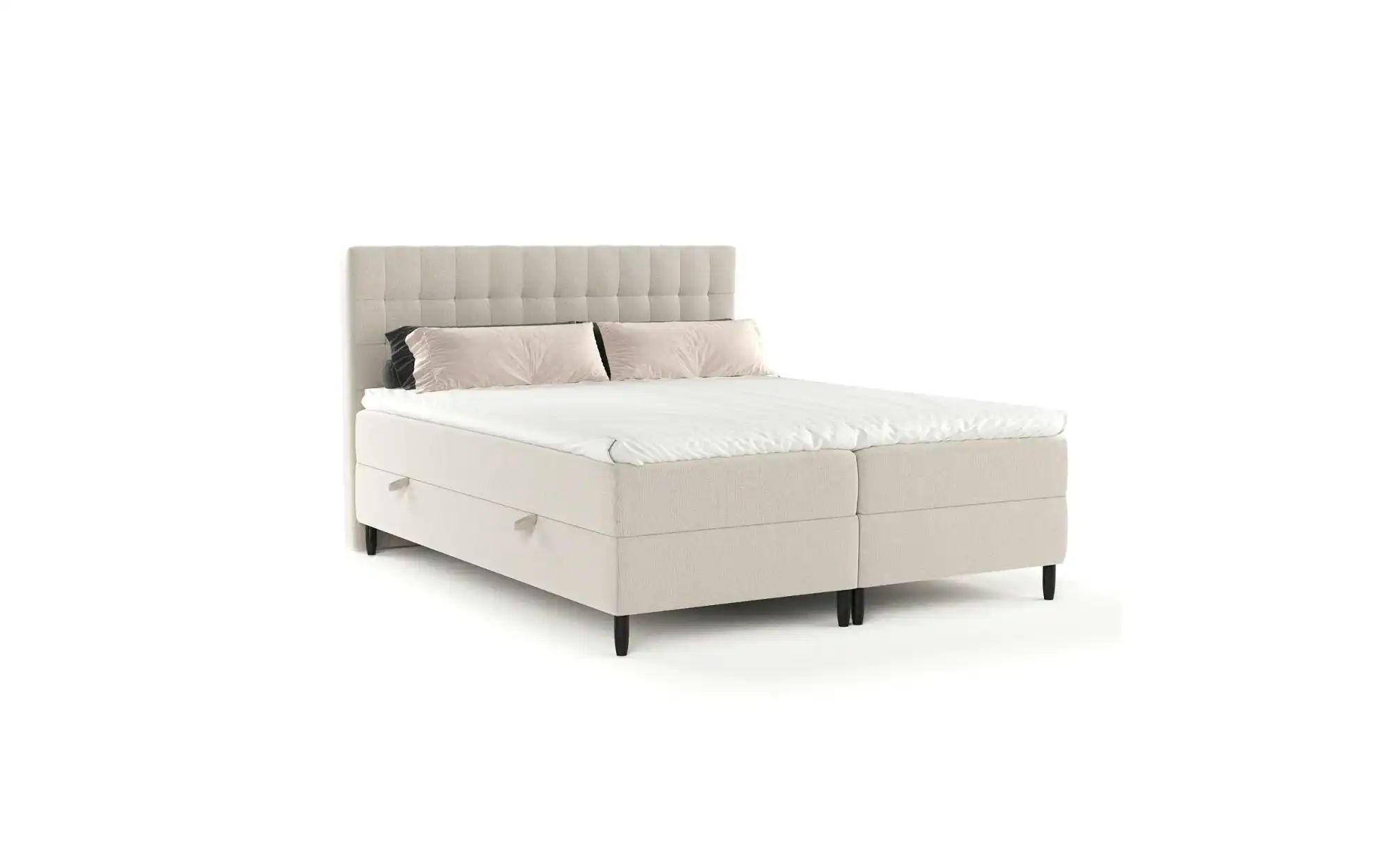 Boxspringbett mit Stauraum   ¦ beige ¦ Maße (cm): B: 202 H: 114 Betten > Ko günstig online kaufen