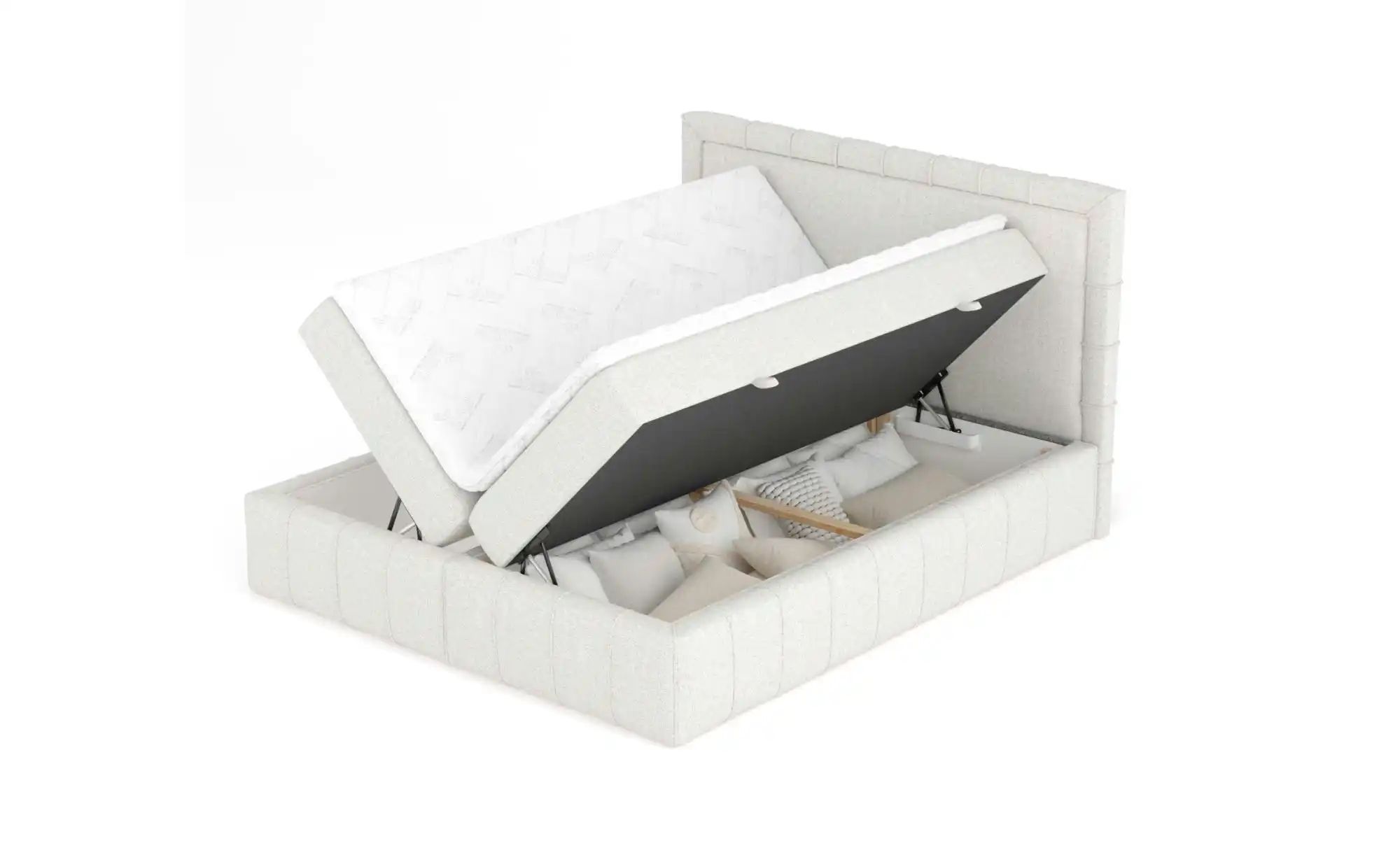 Boxspringbett mit Stauraum   ¦ beige ¦ Maße (cm): B: 167 H: 123 Betten > Ko günstig online kaufen