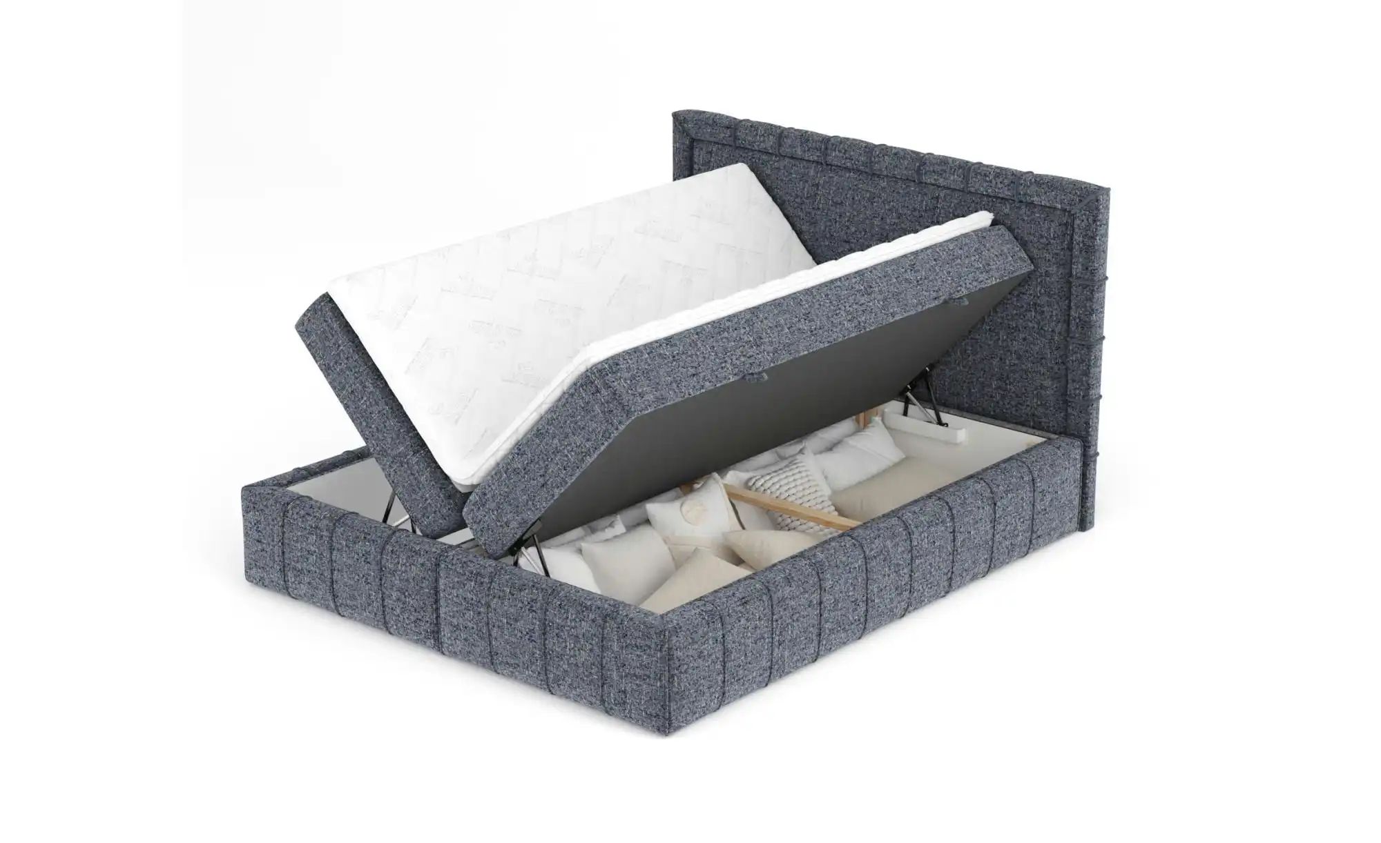 Boxspringbett mit Stauraum   ¦ blau ¦ Maße (cm): B: 167 H: 123 Betten > Kom günstig online kaufen
