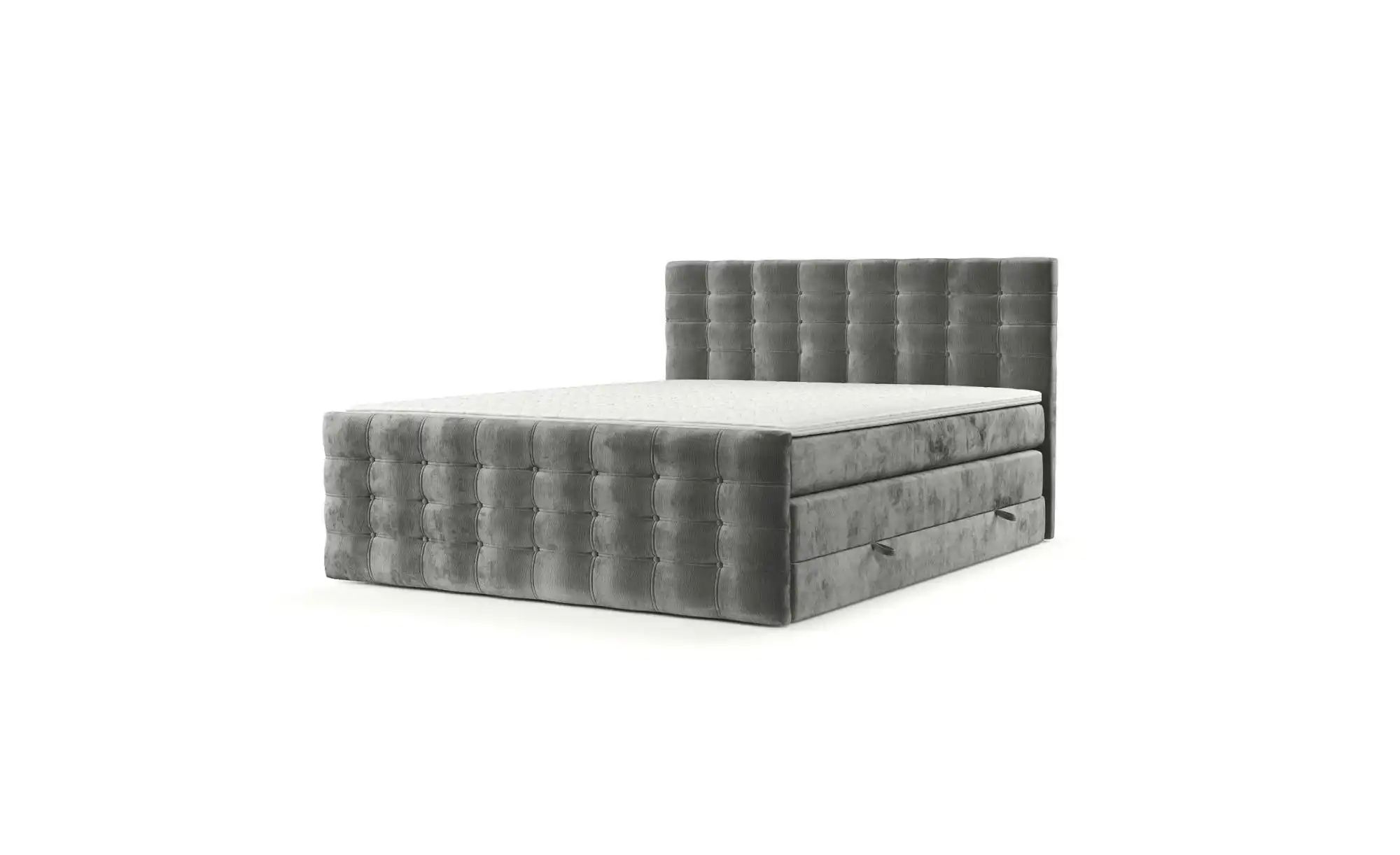 Boxspringbett mit Stauraum   ¦ grau ¦ Maße (cm): B: 162 H: 120 Betten > Kom günstig online kaufen