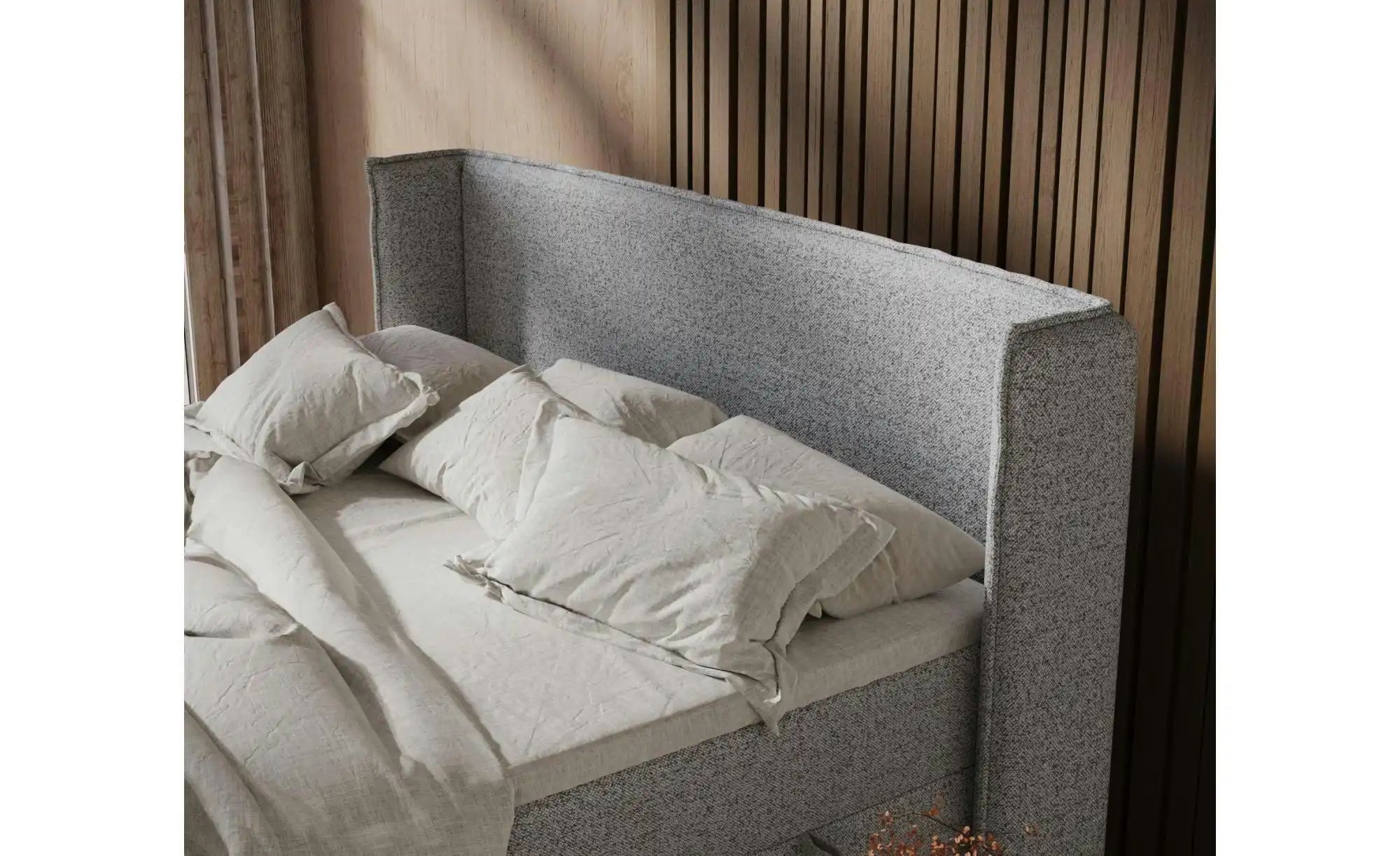 Boxspringbett mit Stauraum   ¦ grau ¦ Maße (cm): B: 158 H: 117 Betten > Kom günstig online kaufen