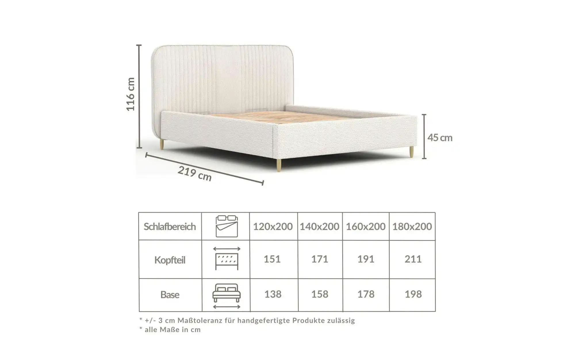 Thumbnail - Polsterbett mit Stauraum Livy ¦ blau ¦ Maße (cm): B: 171 H: 116 Betten > Polsterbetten - Höffner