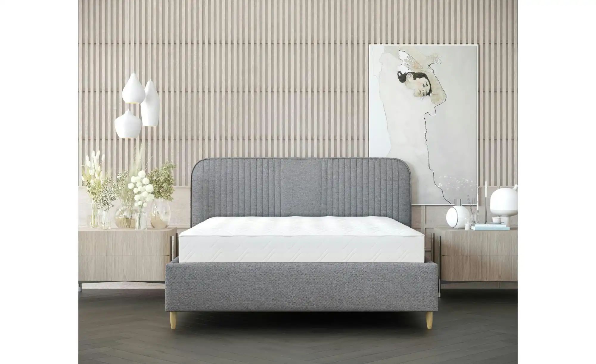 Polsterbett   ¦ grau ¦ Maße (cm): B: 211 H: 116 Betten > Polsterbetten - Hö günstig online kaufen