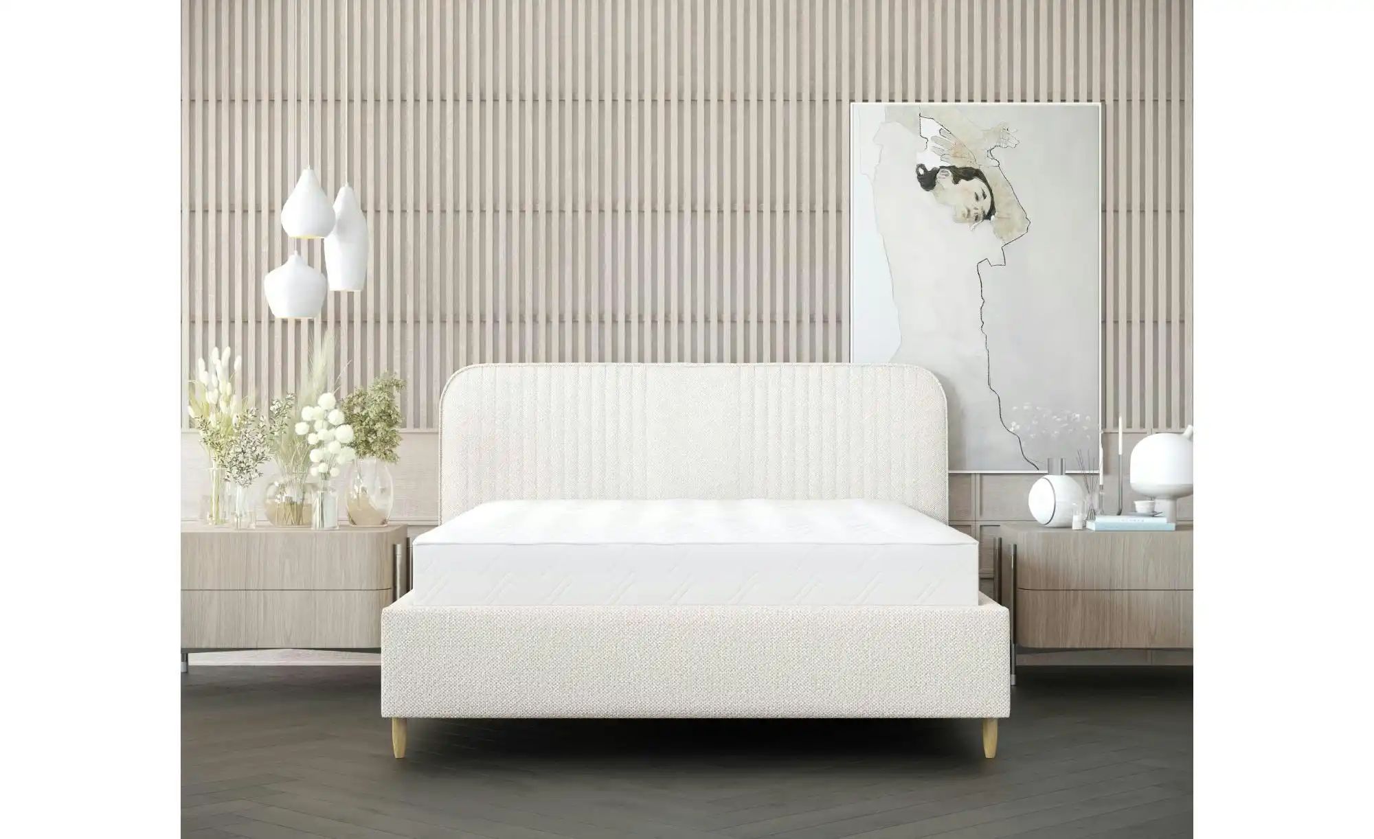 Polsterbett   ¦ creme ¦ Maße (cm): B: 151 H: 116 Betten > Polsterbetten - H günstig online kaufen