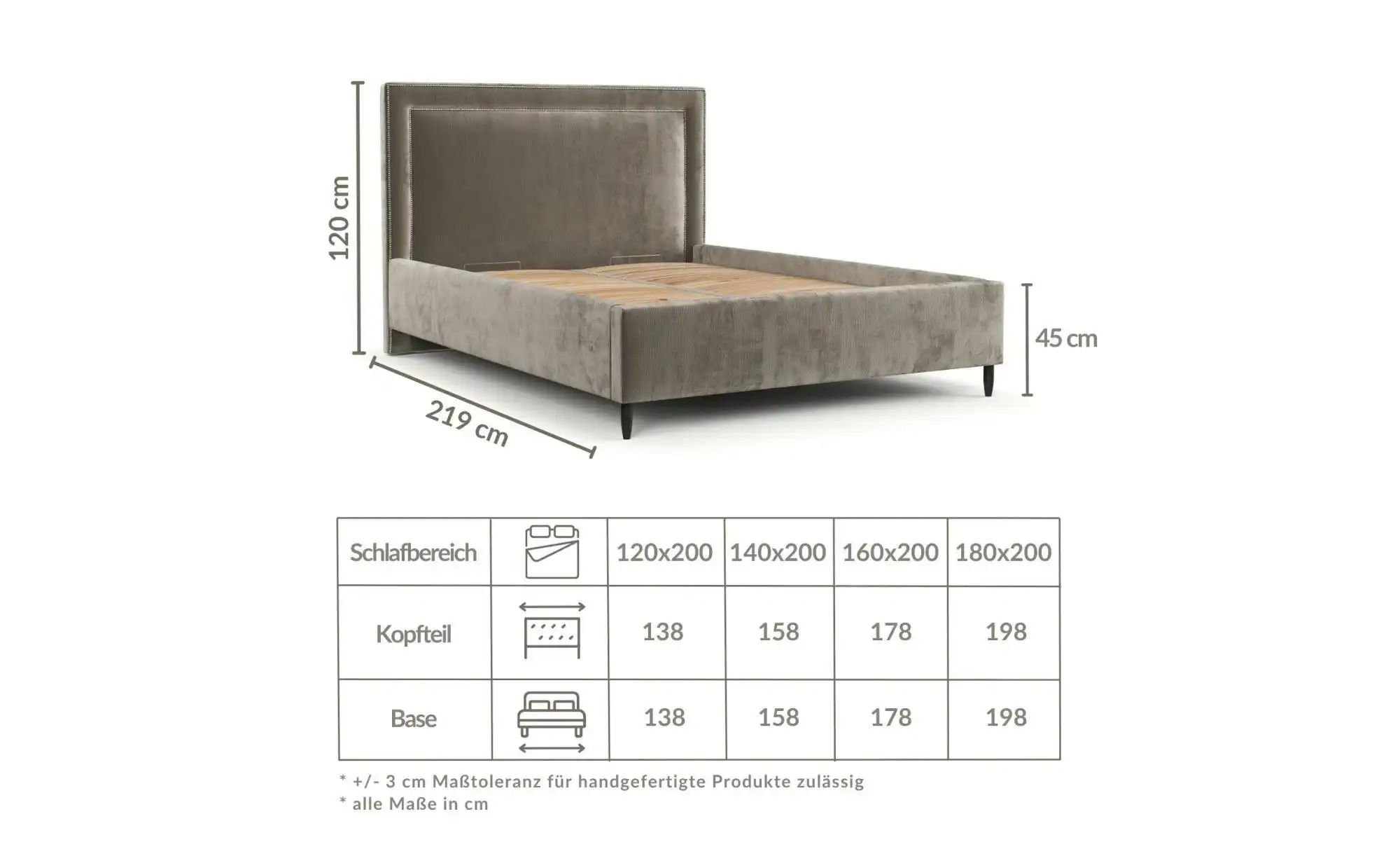 Polsterbett   ¦ beige ¦ Maße (cm): B: 138 H: 120 Betten > Polsterbetten - H günstig online kaufen