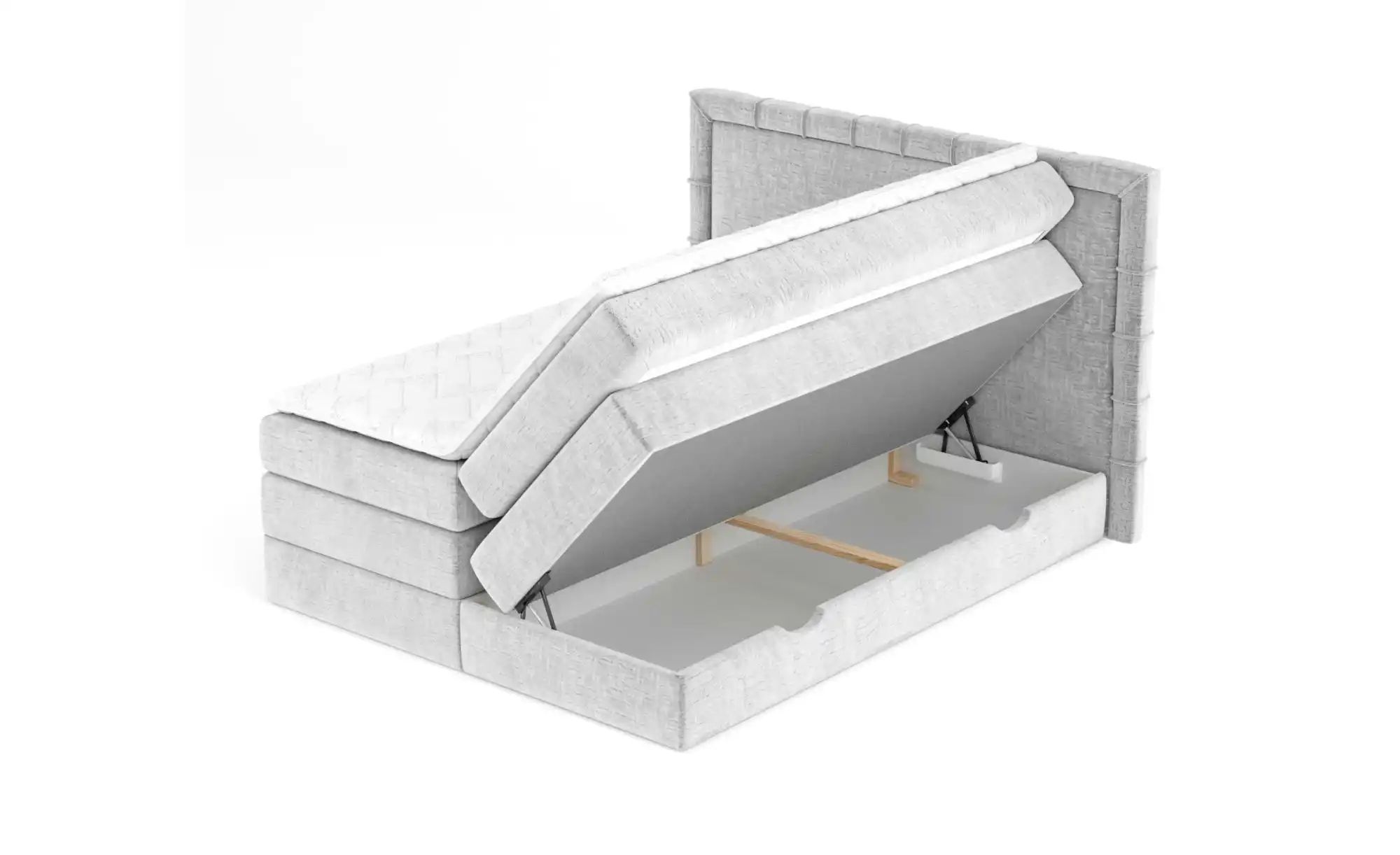 Boxspringbett mit Stauraum   ¦ grau ¦ Maße (cm): B: 187 H: 123 Betten > Kom günstig online kaufen