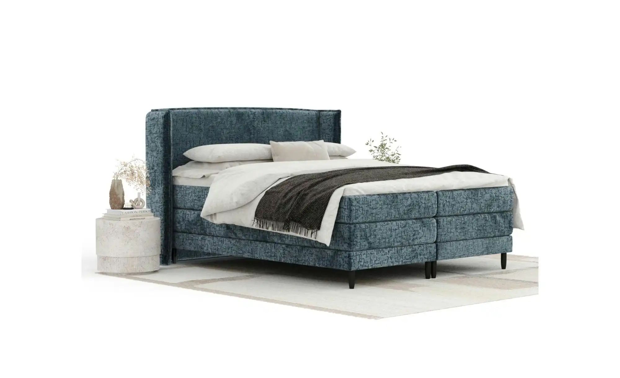 Boxspringbett   ¦ blau ¦ Maße (cm): B: 178 H: 117 Betten > Komfortbetten - günstig online kaufen