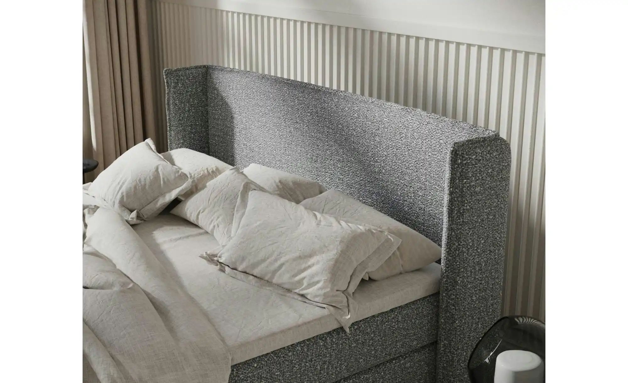 Thumbnail - Boxspringbett   ¦ grau ¦ Maße (cm): B: 158 H: 117 Betten > Komfortbetten - Höffner