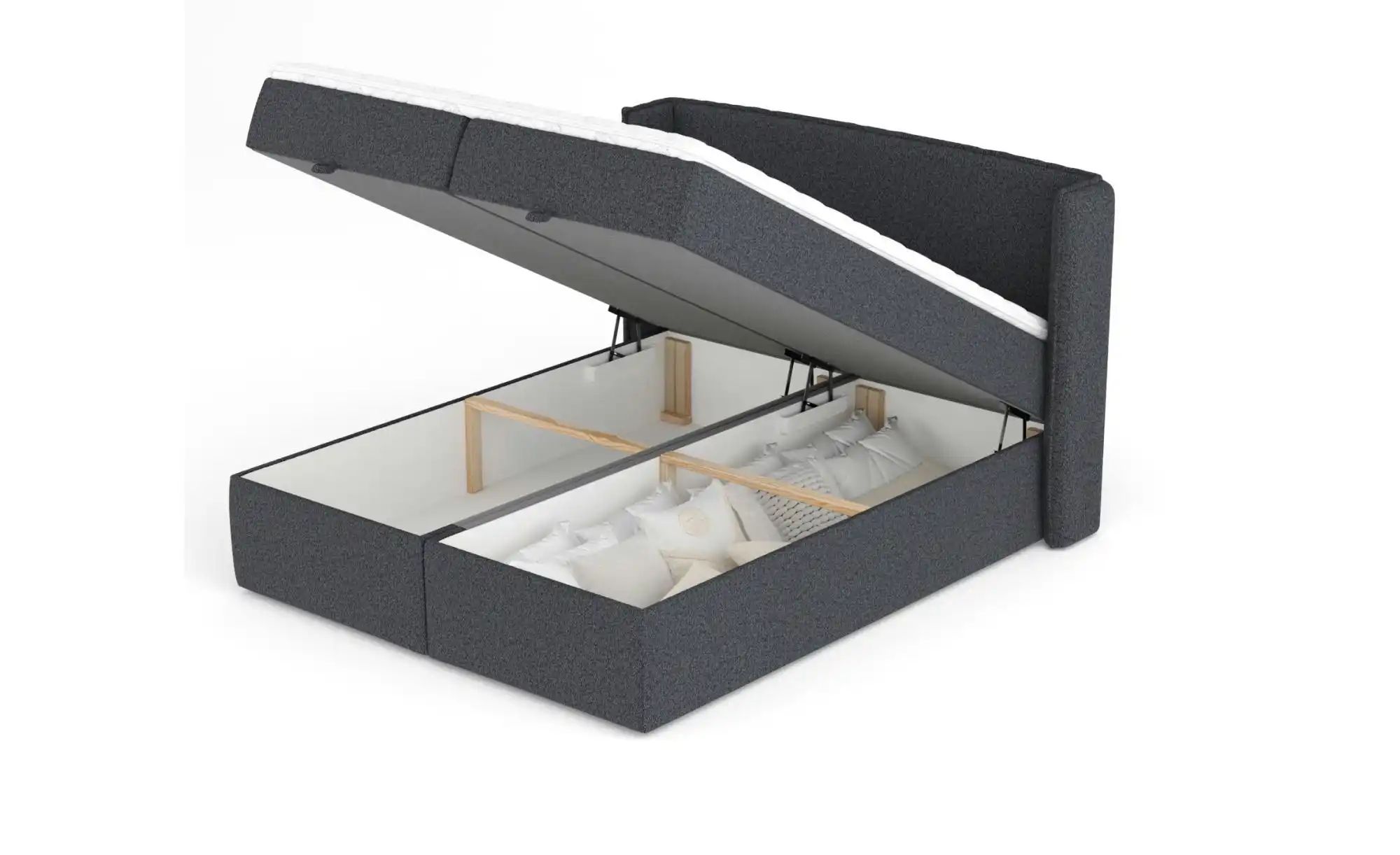 Boxspringbett mit Stauraum   ¦ schwarz ¦ Maße (cm): B: 178 H: 117 Betten > günstig online kaufen