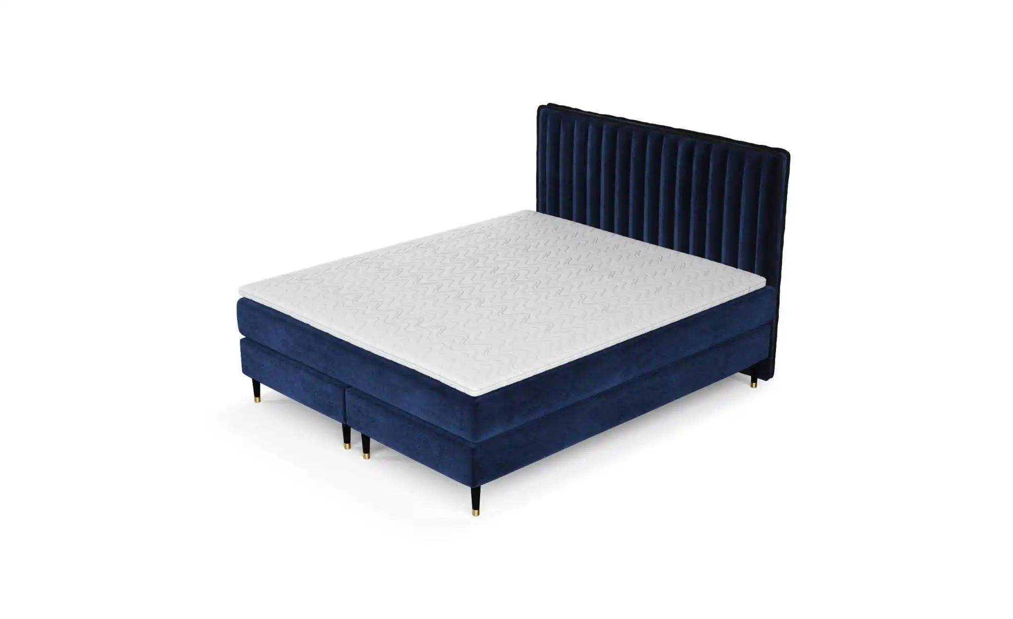Boxspringbett   ¦ blau ¦ Maße (cm): B: 202 H: 120 Betten > Komfortbetten - günstig online kaufen
