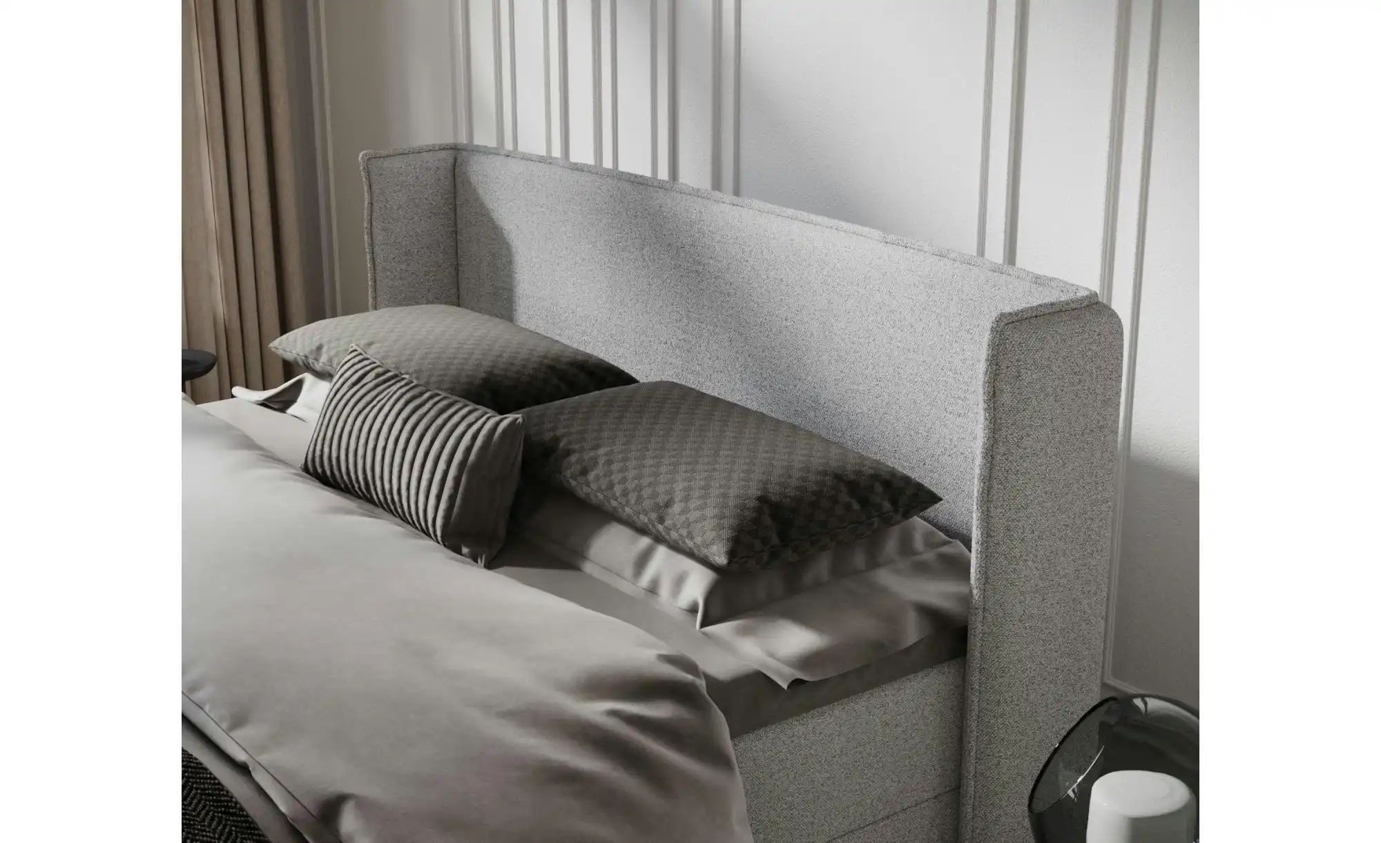 Boxspringbett mit Stauraum   ¦ grau ¦ Maße (cm): B: 218 H: 117 Betten > Kom günstig online kaufen