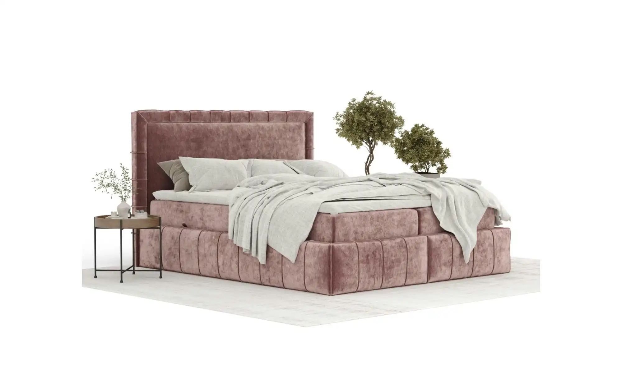 Boxspringbett mit Stauraum   ¦ rosa/pink ¦ Maße (cm): B: 167 H: 123 Betten günstig online kaufen