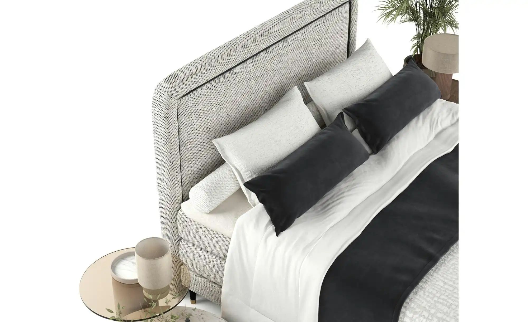 Boxspringbett   ¦ grau ¦ Maße (cm): B: 183 H: 122 Betten > Komfortbetten - günstig online kaufen