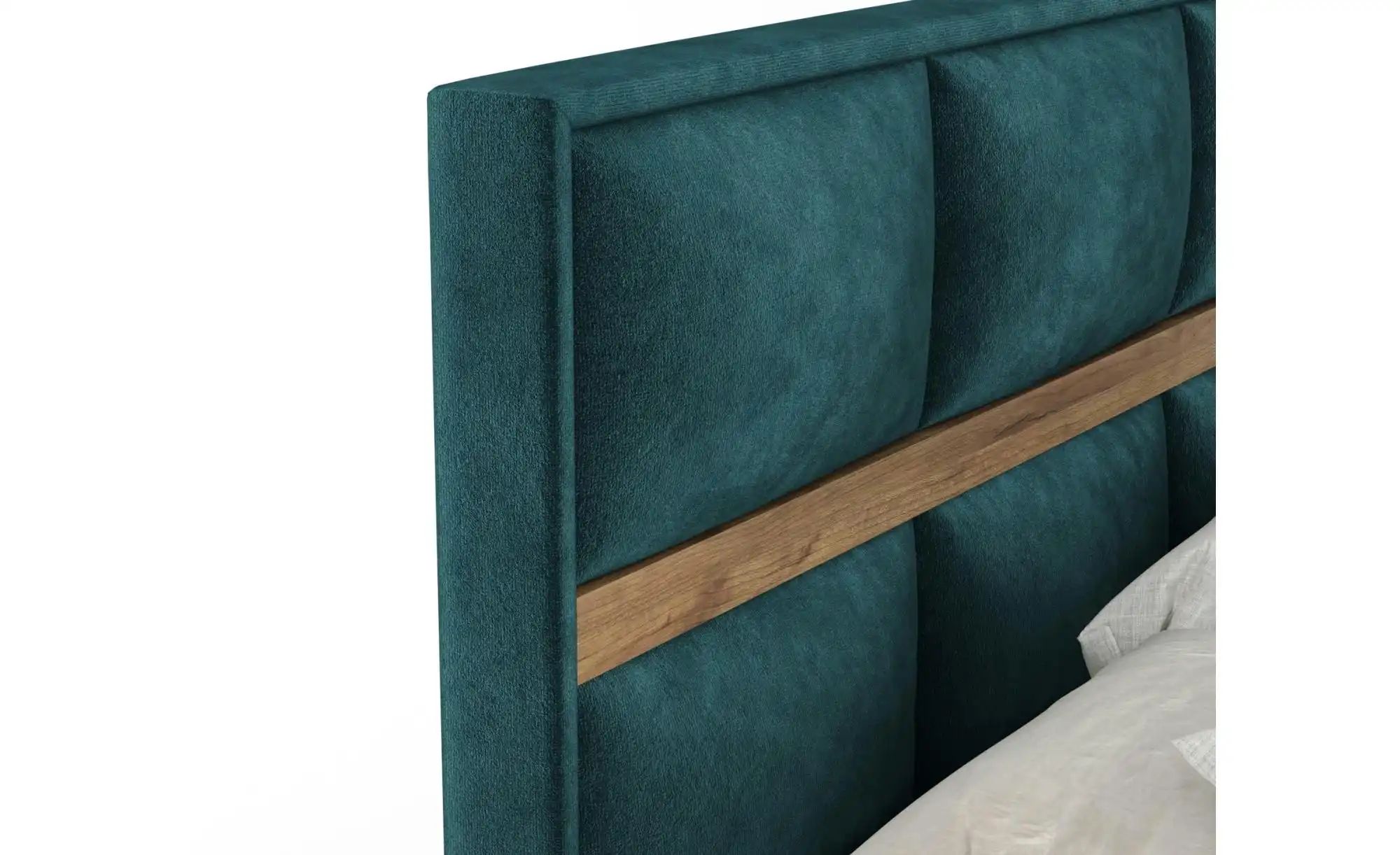Boxspringbett   ¦ türkis/petrol ¦ Maße (cm): B: 185 H: 123 Betten > Komfort günstig online kaufen