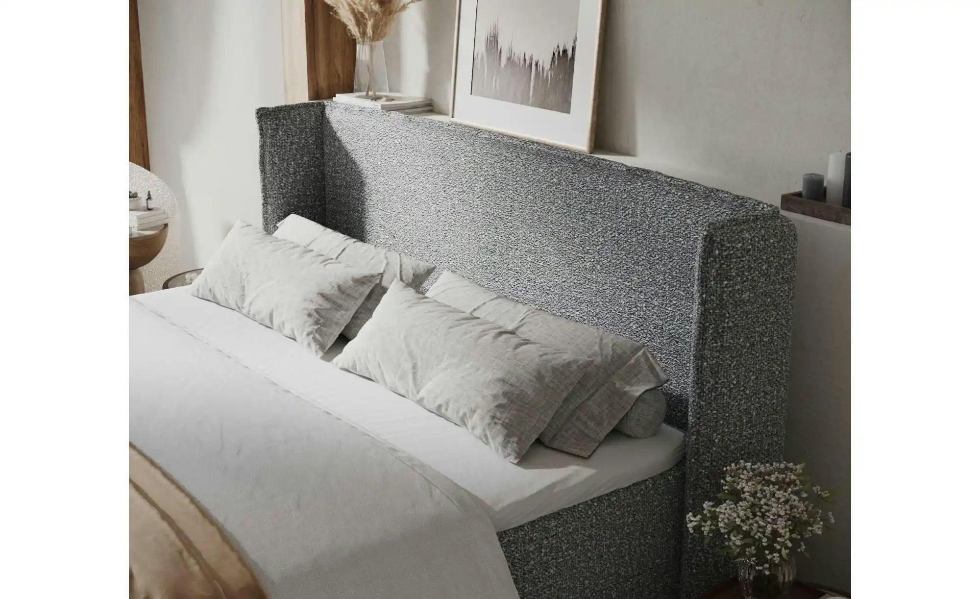Boxspringbett mit Stauraum   ¦ grau ¦ Maße (cm): B: 158 H: 117 Betten > Kom günstig online kaufen