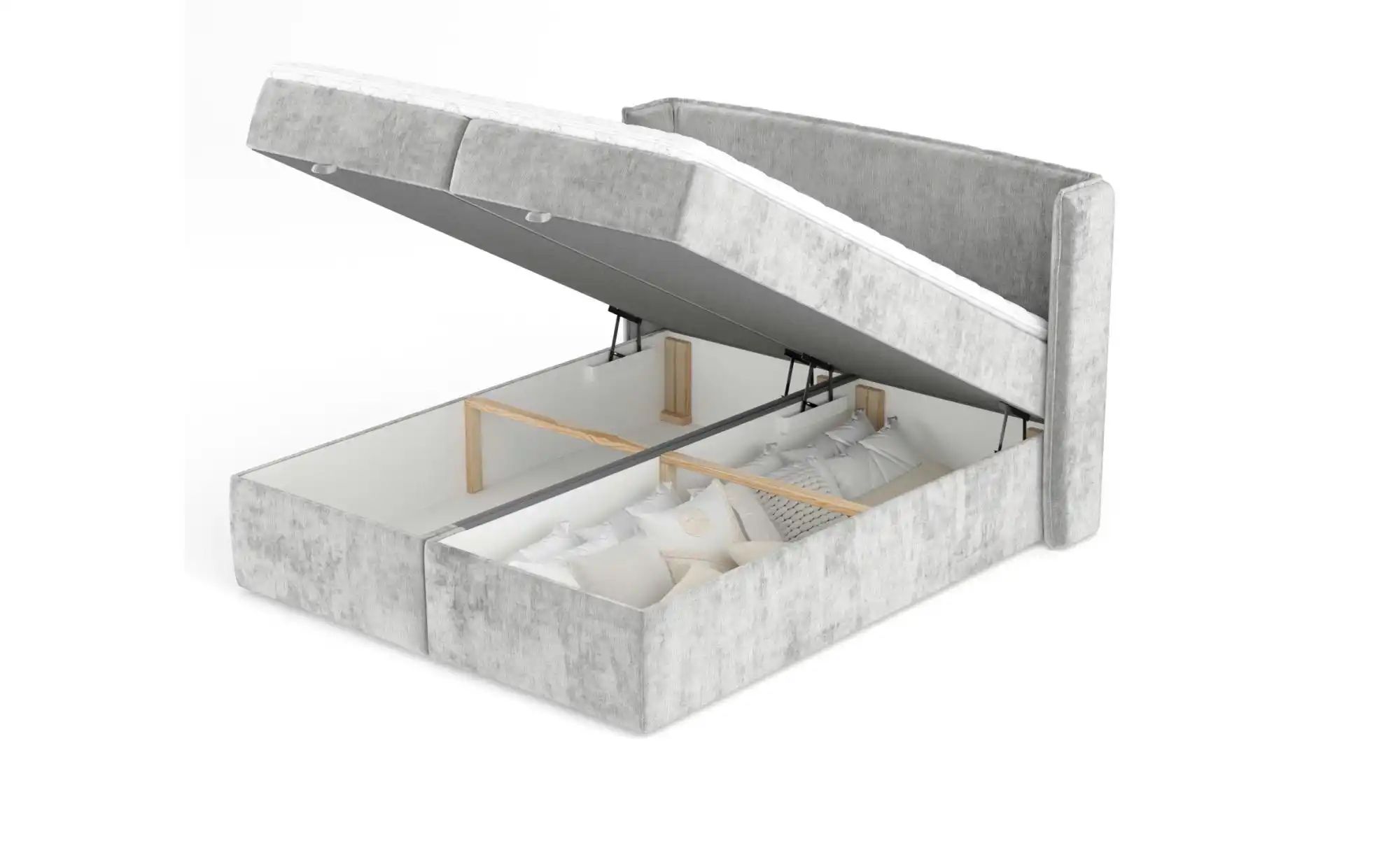 Boxspringbett mit Stauraum   ¦ grau ¦ Maße (cm): B: 178 H: 117 Betten > Kom günstig online kaufen