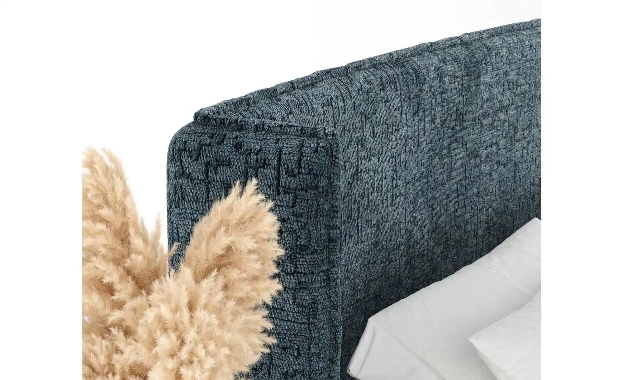 Boxspringbett mit Stauraum   ¦ blau ¦ Maße (cm): B: 158 H: 117 Betten > Kom günstig online kaufen