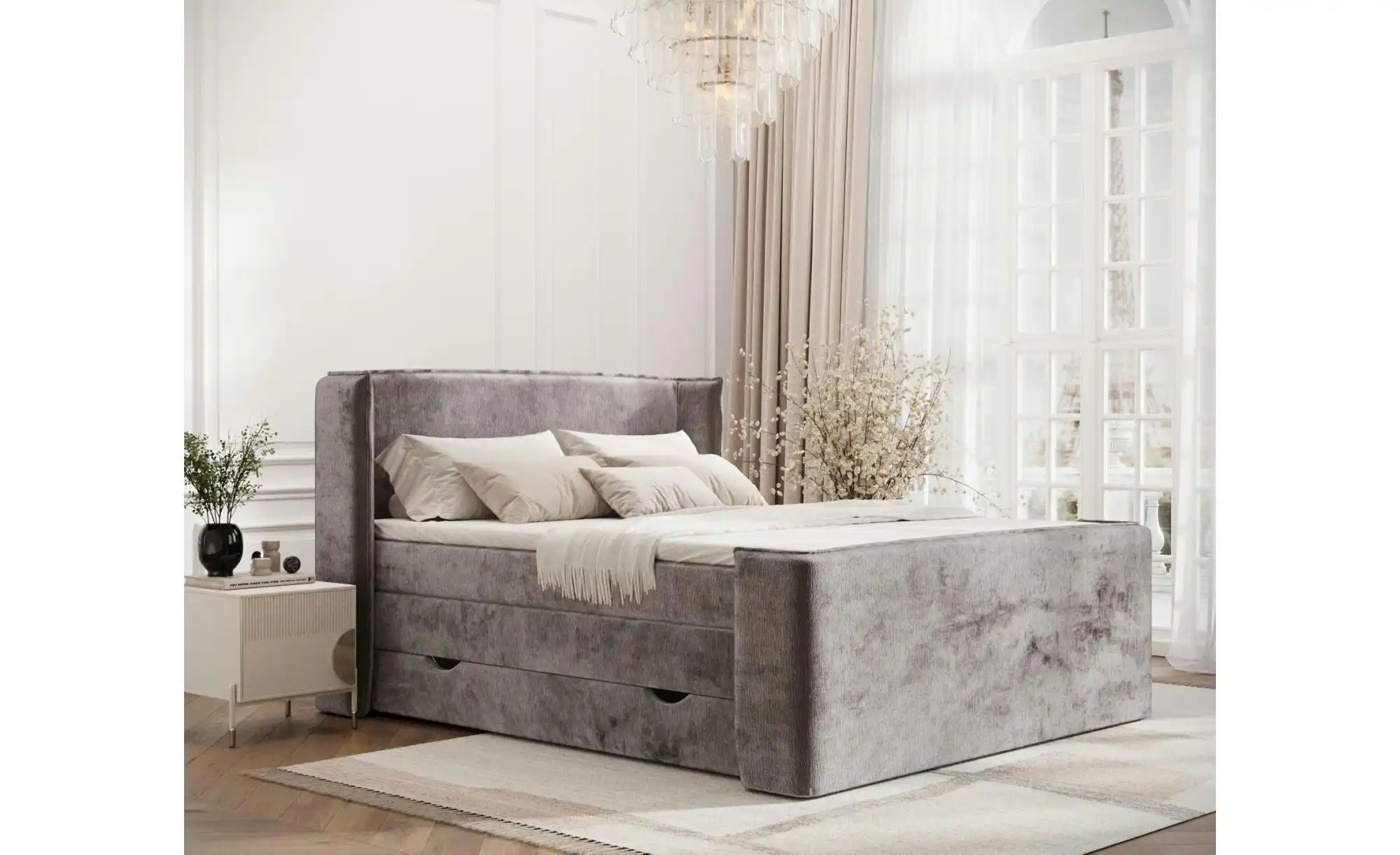 Thumbnail - Boxspringbett mit Stauraum   ¦ beige ¦ Maße (cm): B: 178 H: 117 Betten > Komfortbetten - Höffner