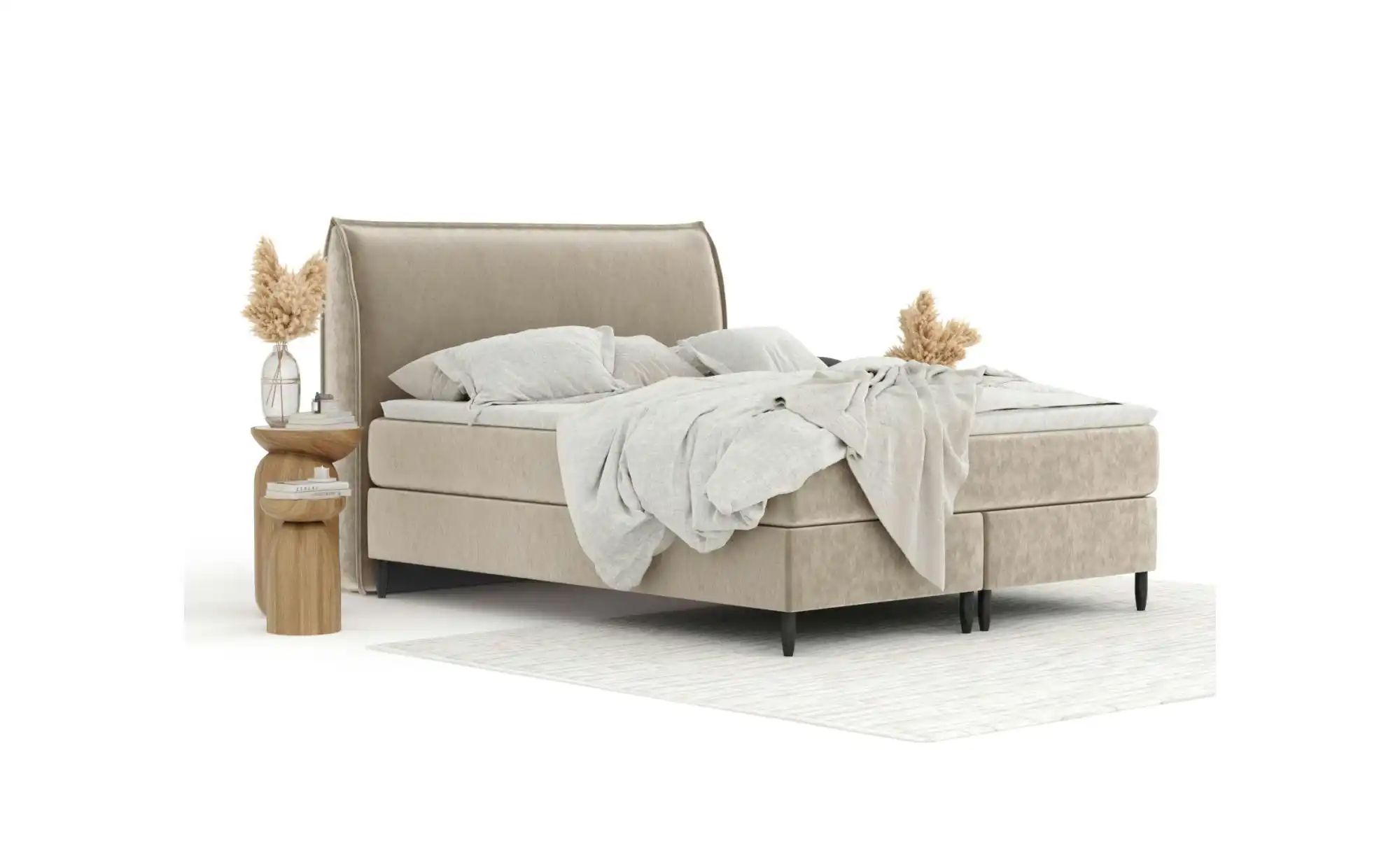 Boxspringbett   ¦ beige ¦ Maße (cm): B: 151 H: 125 Betten > Komfortbetten - günstig online kaufen