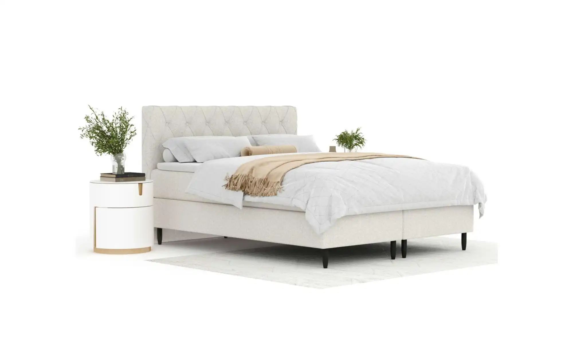 Boxspringbett   ¦ beige ¦ Maße (cm): B: 205 H: 114 Betten > Komfortbetten - günstig online kaufen