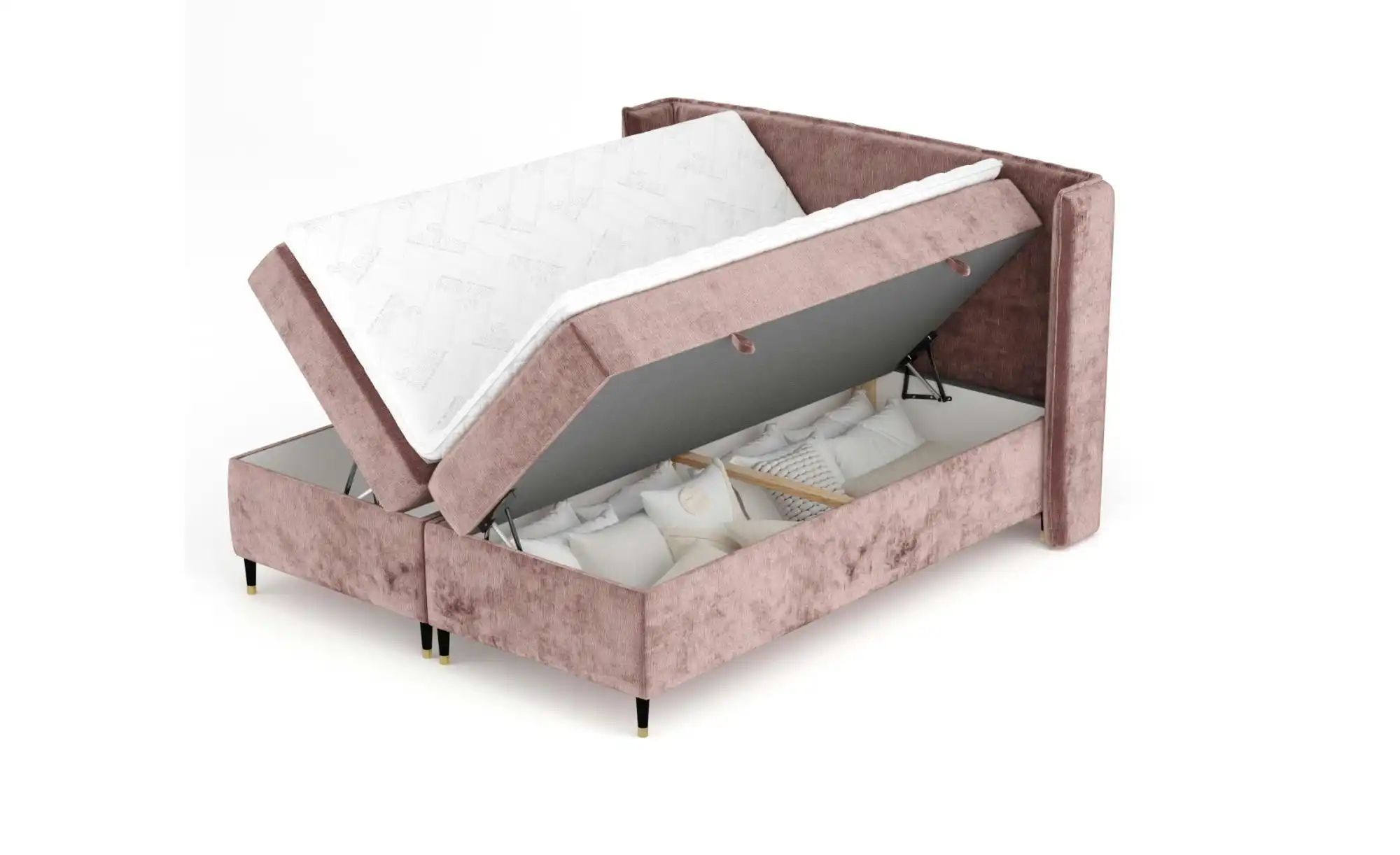 Boxspringbett mit Stauraum   ¦ rosa/pink ¦ Maße (cm): B: 158 H: 117 Betten günstig online kaufen