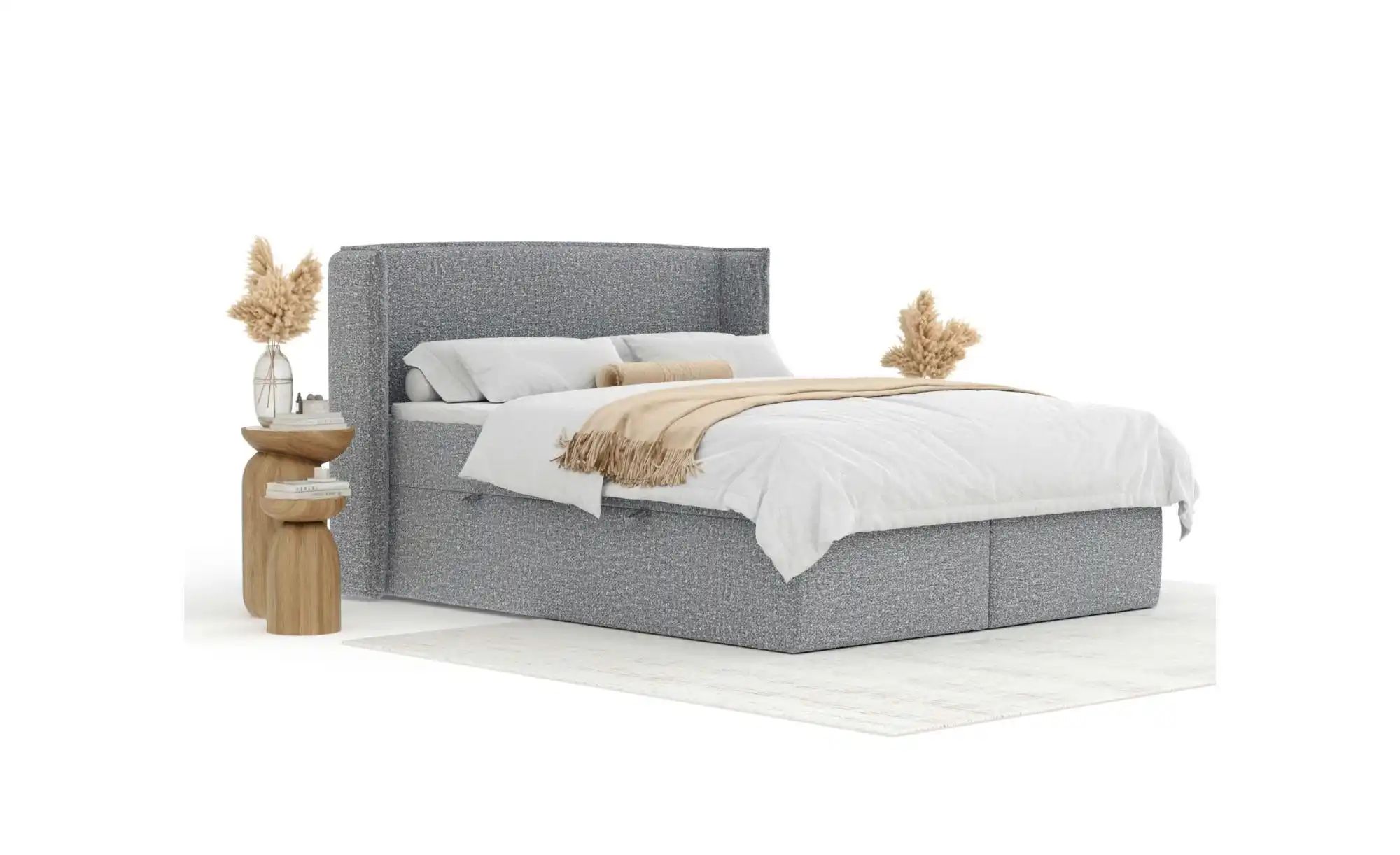Boxspringbett mit Stauraum   ¦ grau ¦ Maße (cm): B: 178 H: 117 Betten > Kom günstig online kaufen